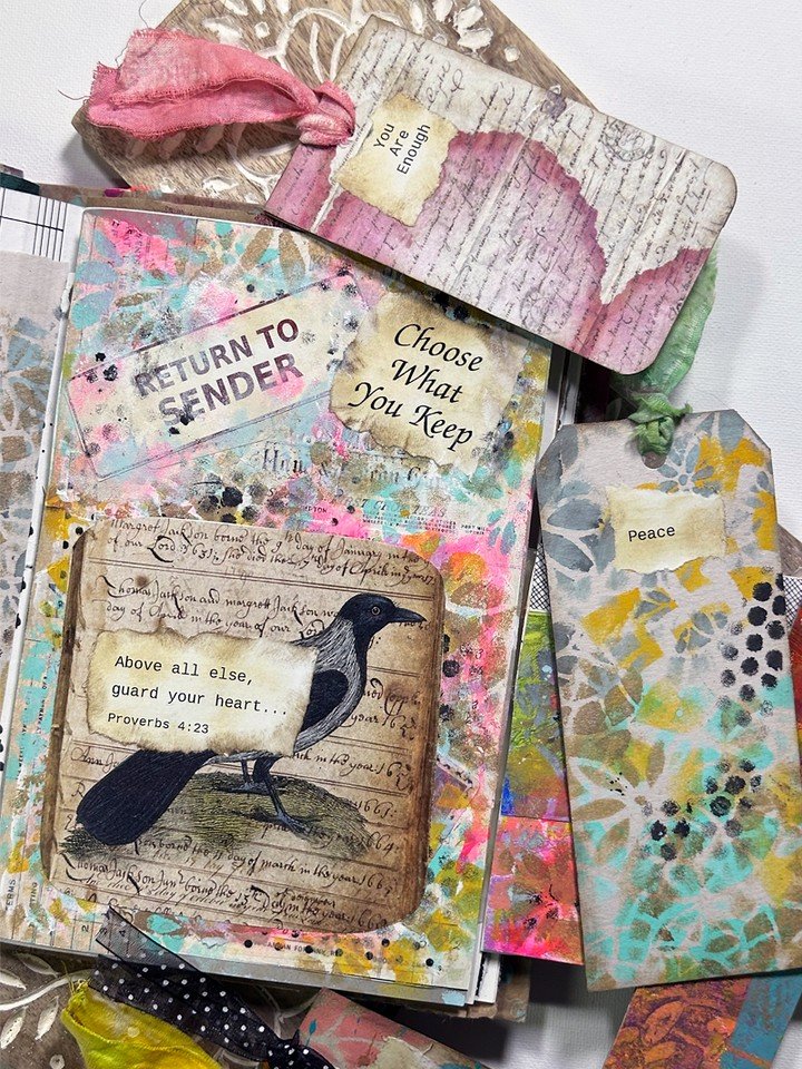 I&rsquo;m so excited to finally share this! 🐦&zwj;⬛

I&rsquo;m one of seven teachers in The Crow&rsquo;s Nest, a brand new creative faith course from @kimpeppercreative featuring nine lessons, lots of mixed media, and creative ways to use the ordina