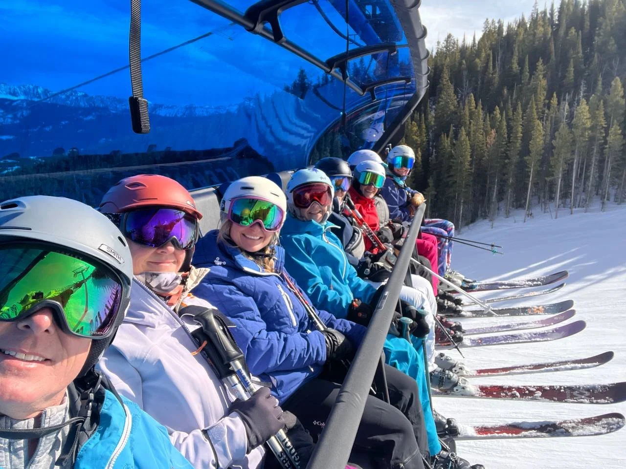 ski group at big sky