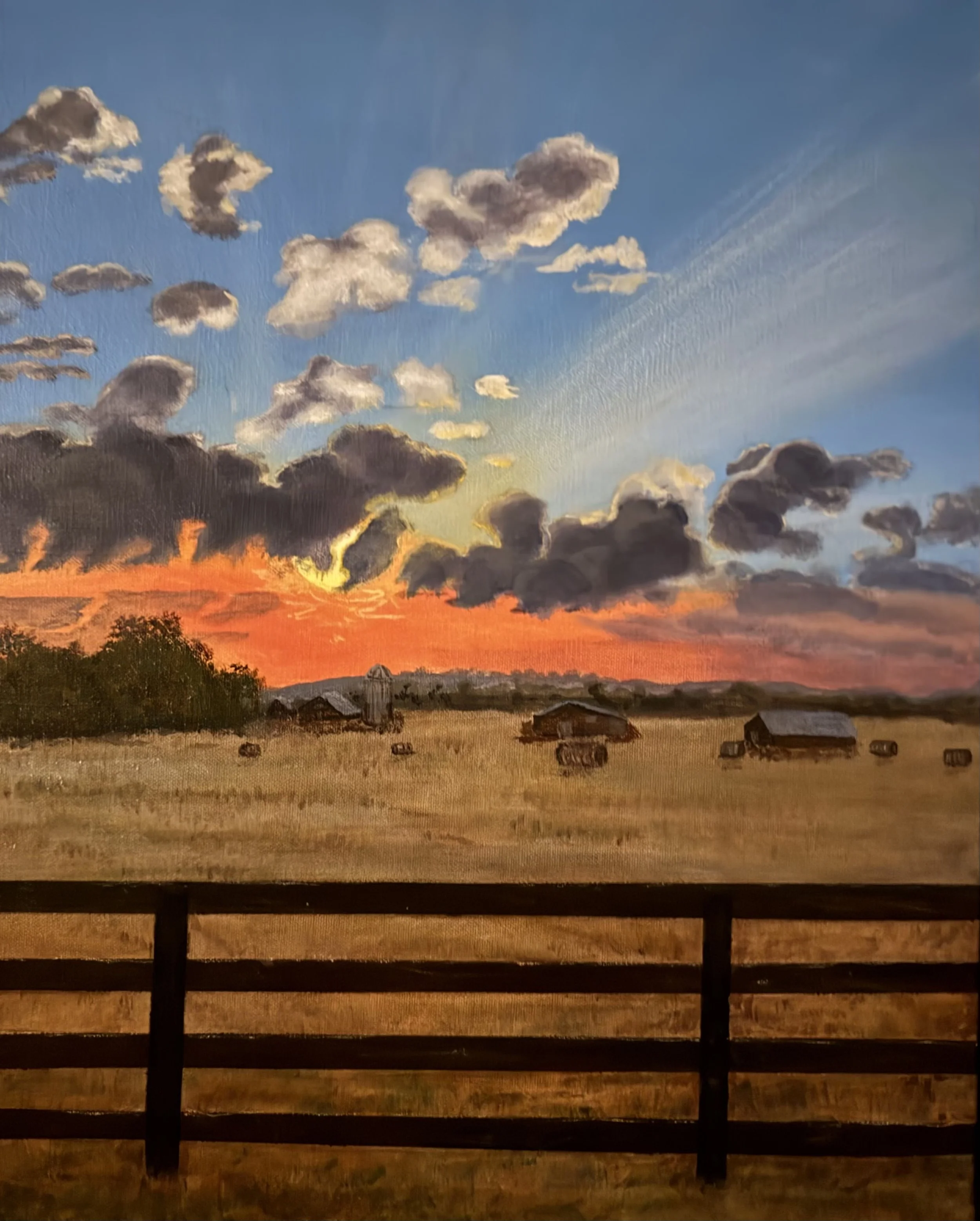 "Tennessee Farm Sunset", 16" X 20", $400