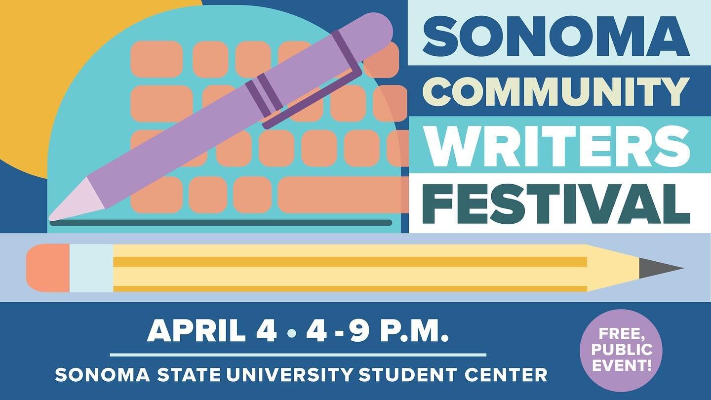 Team BAQZF will have an informational table set up at the upcoming Sonoma Community Writers Festival @sonomastateuniversity on April 4th. The event is free and open to the public. Come find out more about Bay Area Queer Zine Fest ✏️