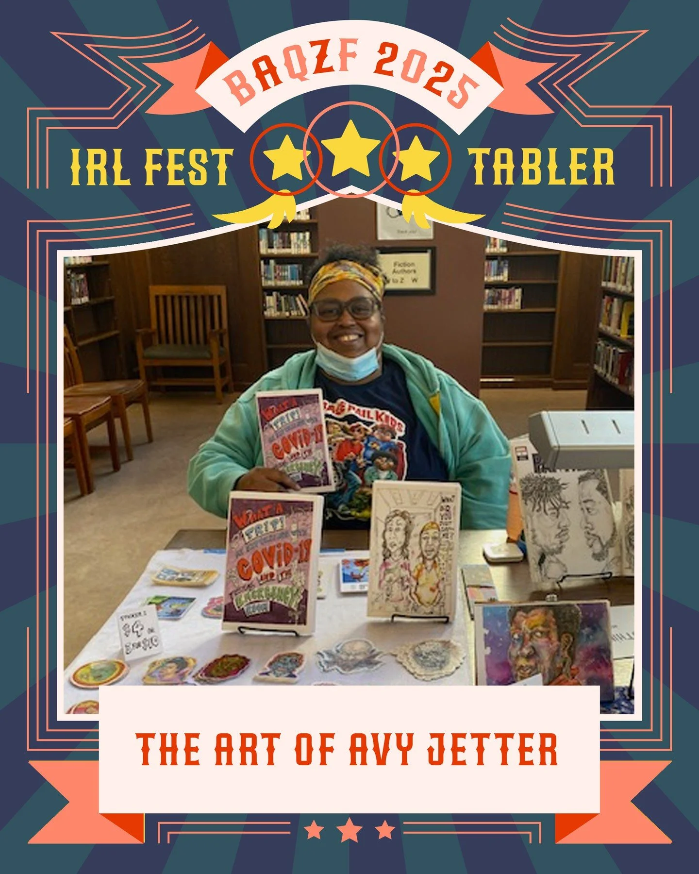 🎪 🎈 BAQZF IRL TABLER SPOTLIGHTS FINAL ROUND 🎈🎪
Here are some of the fantastic queer zinesters and comics artists who will be at our MASKS REQUIRED irl portion of #baqzf2025:
@nuthingoodat4 
@ugh.caracol 
@uhmonda 

Join us on Sunday, September 14