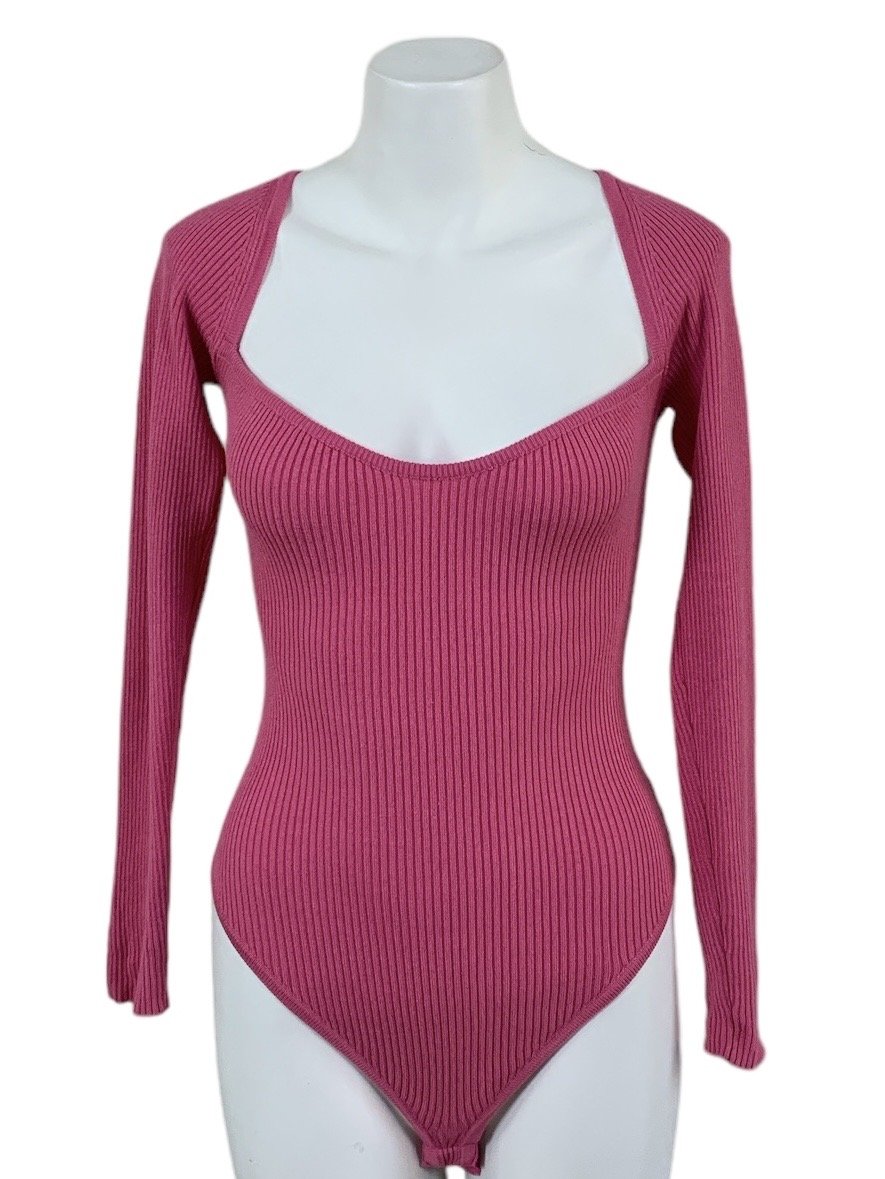 AKIRA Ribbed Sweater Bodysuit