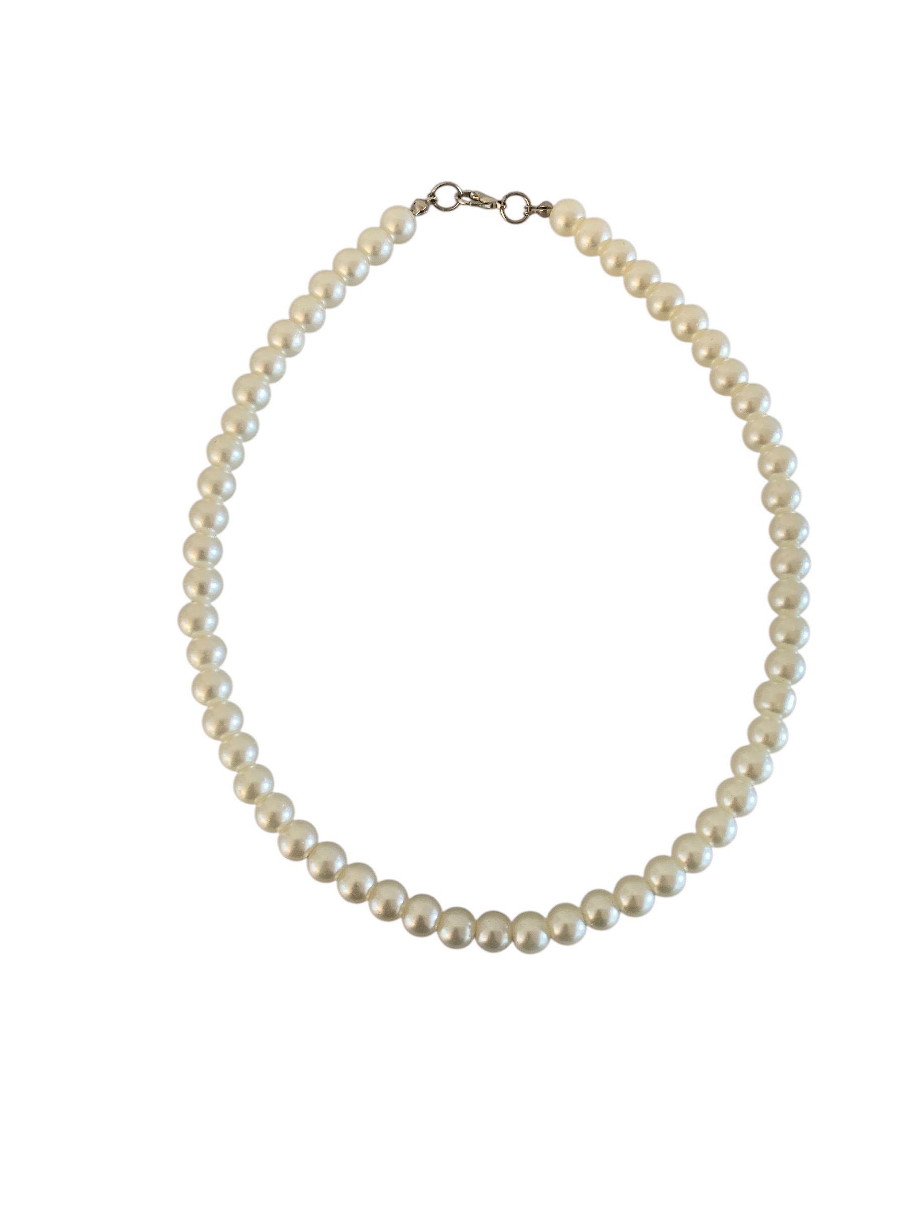 Faux Pearl Necklace 17"