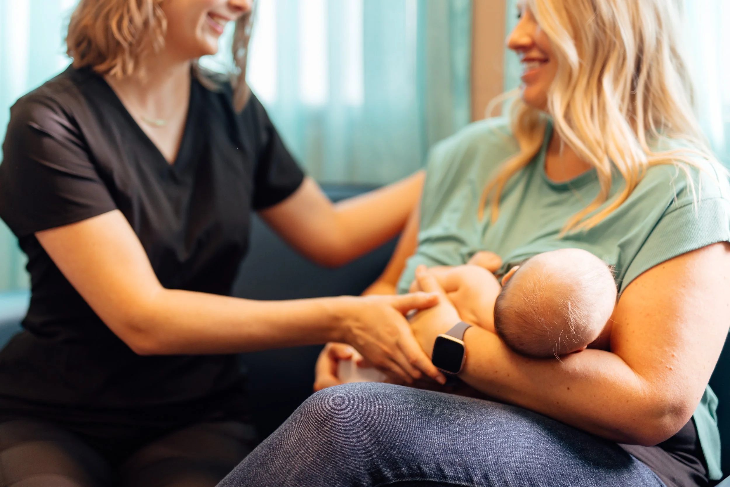 BABE lactation consultant provides support to nursing mom
