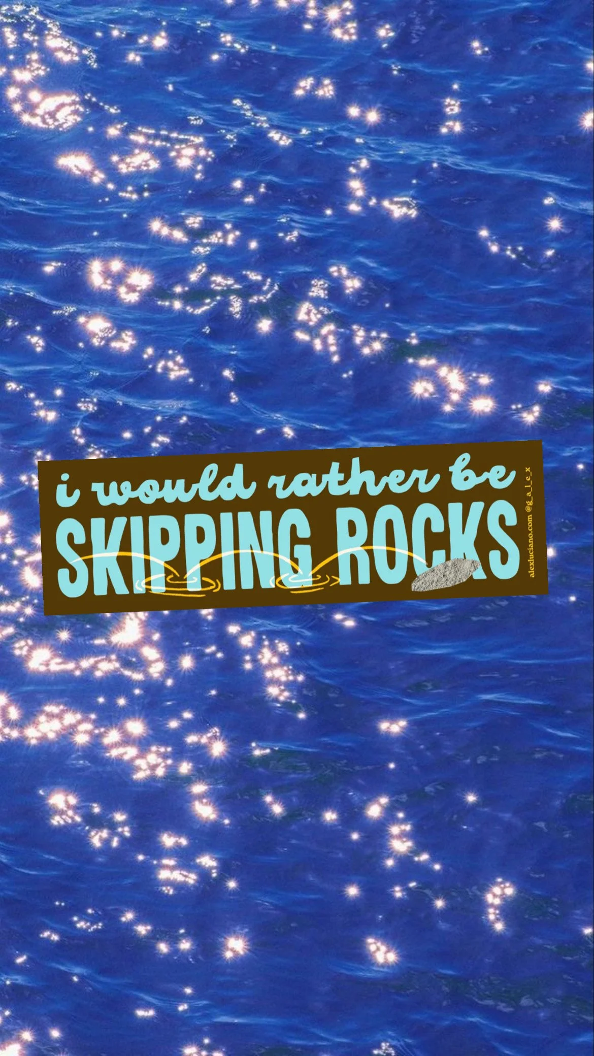 I would rather be skipping rocks Bumper Sticker