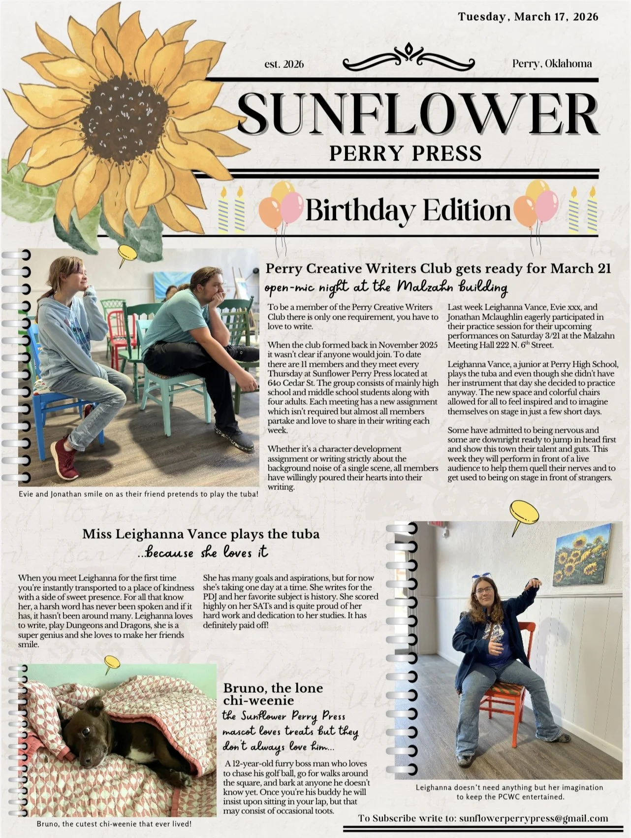 Sunflower Perry Press - A Perry Community Newsletter