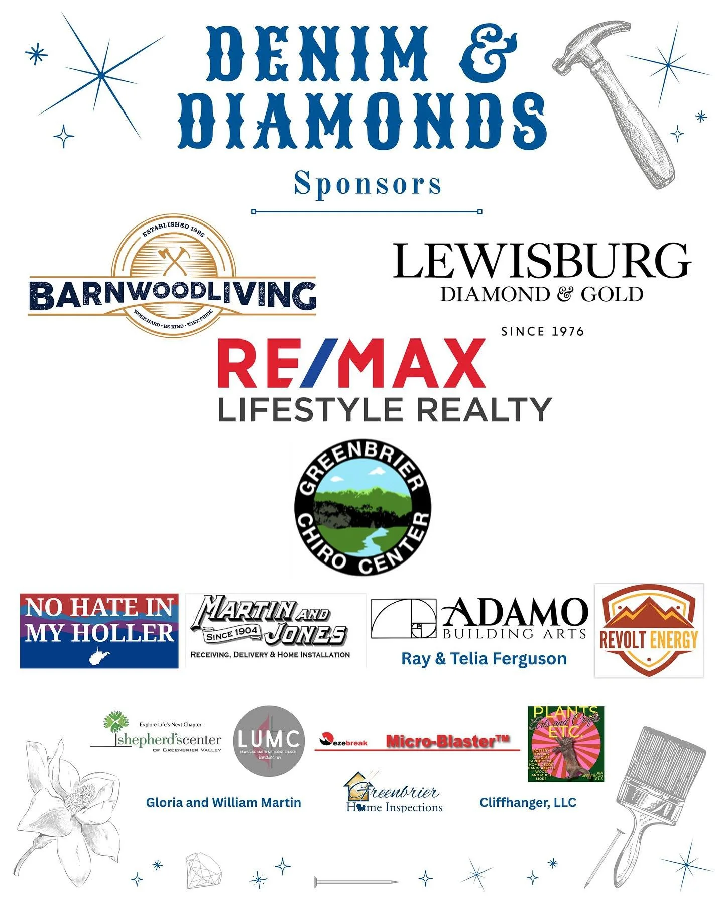 a billion thank yous to our event sponsors and donors — WOW!! we can’t wait to celebrate the work we do together, tomorrow evening, 6:30-9:30pm at Valley View Farm in Lewisburg, WV πππͺ©π₯π€ 
get your tickets and extra bingo booklets ahe