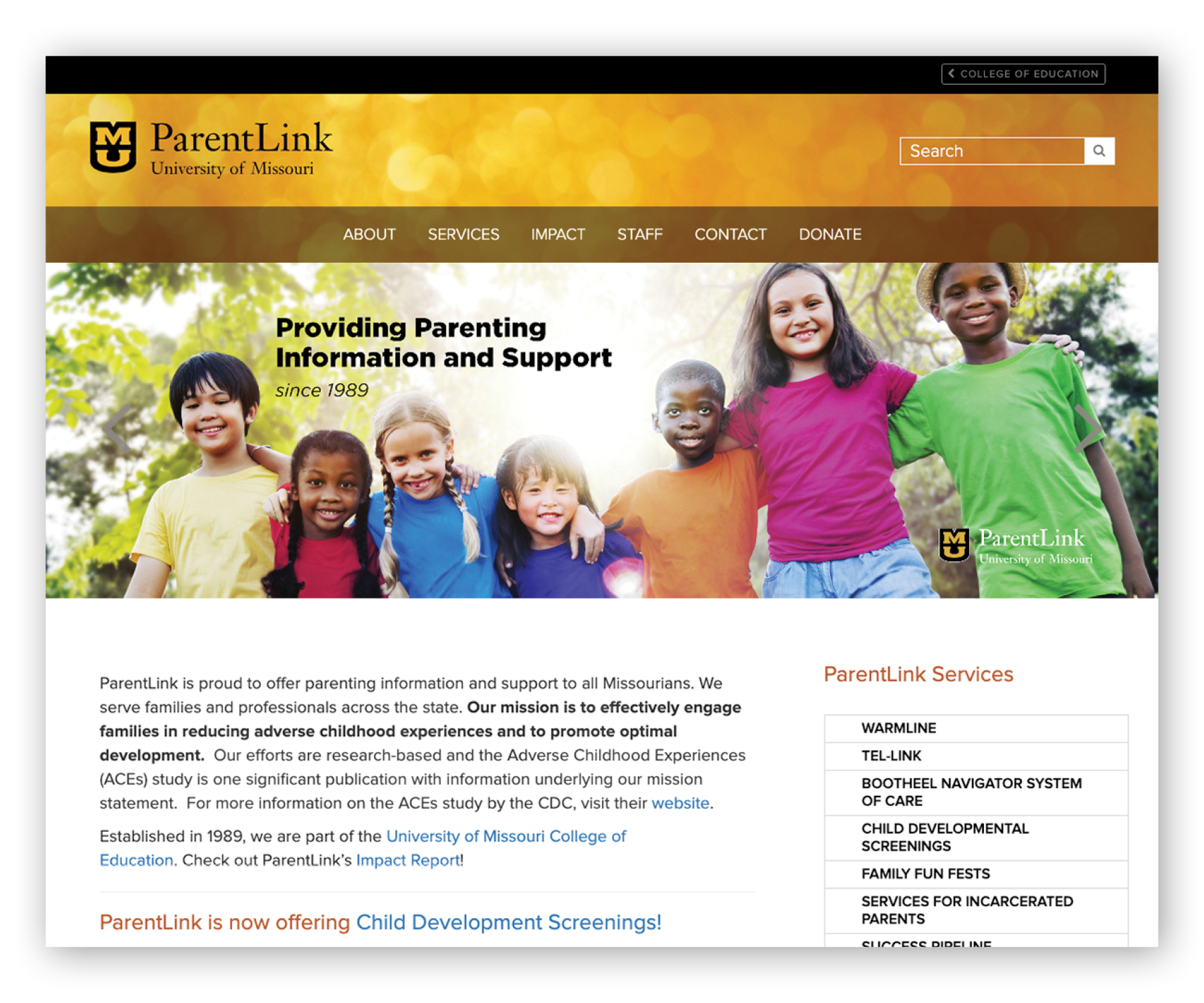 ParentLink website redesign