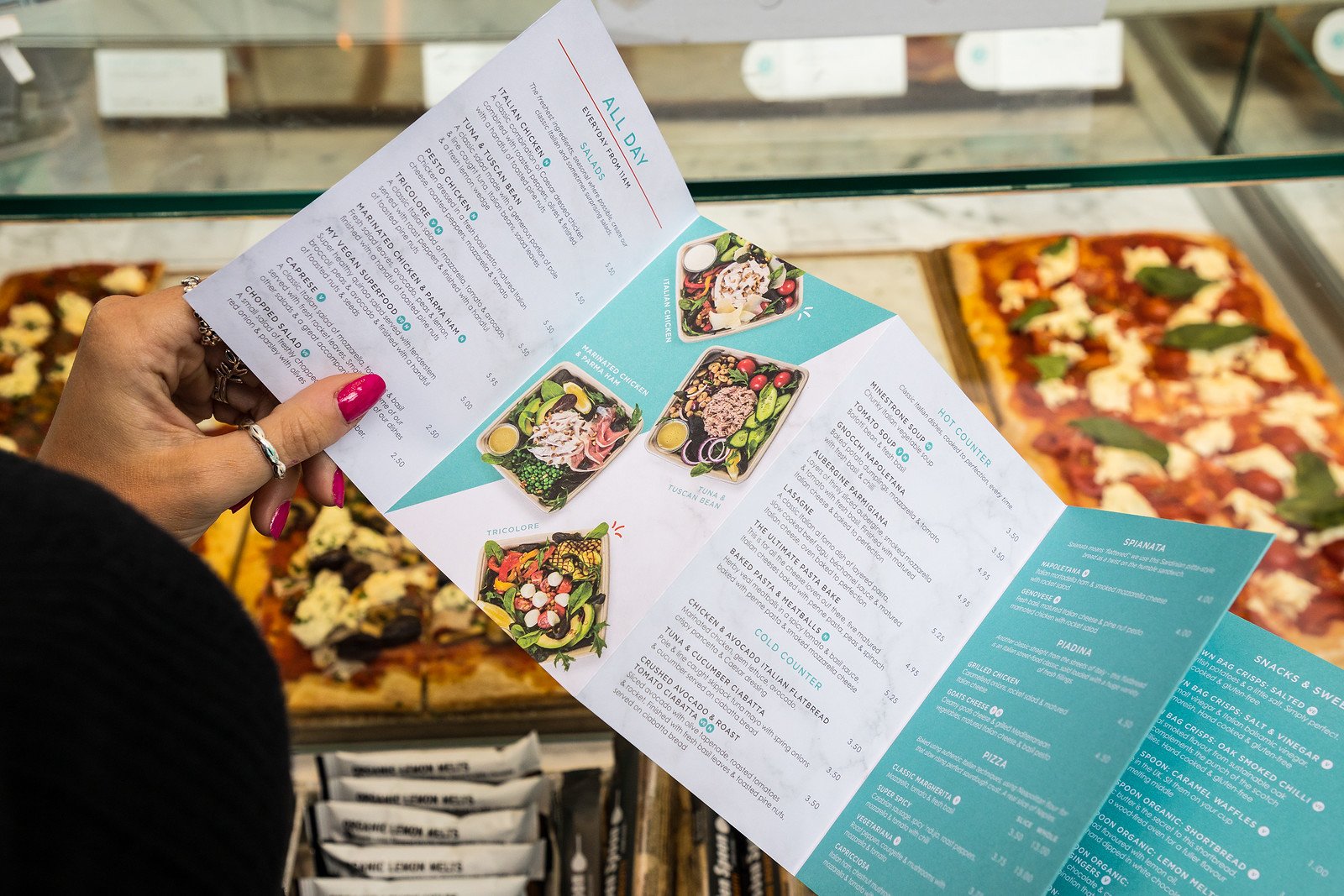 Concertina menu being read