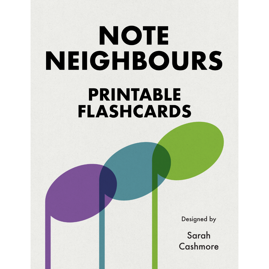 Note Neighbours Printable Flashcards (PDF download)