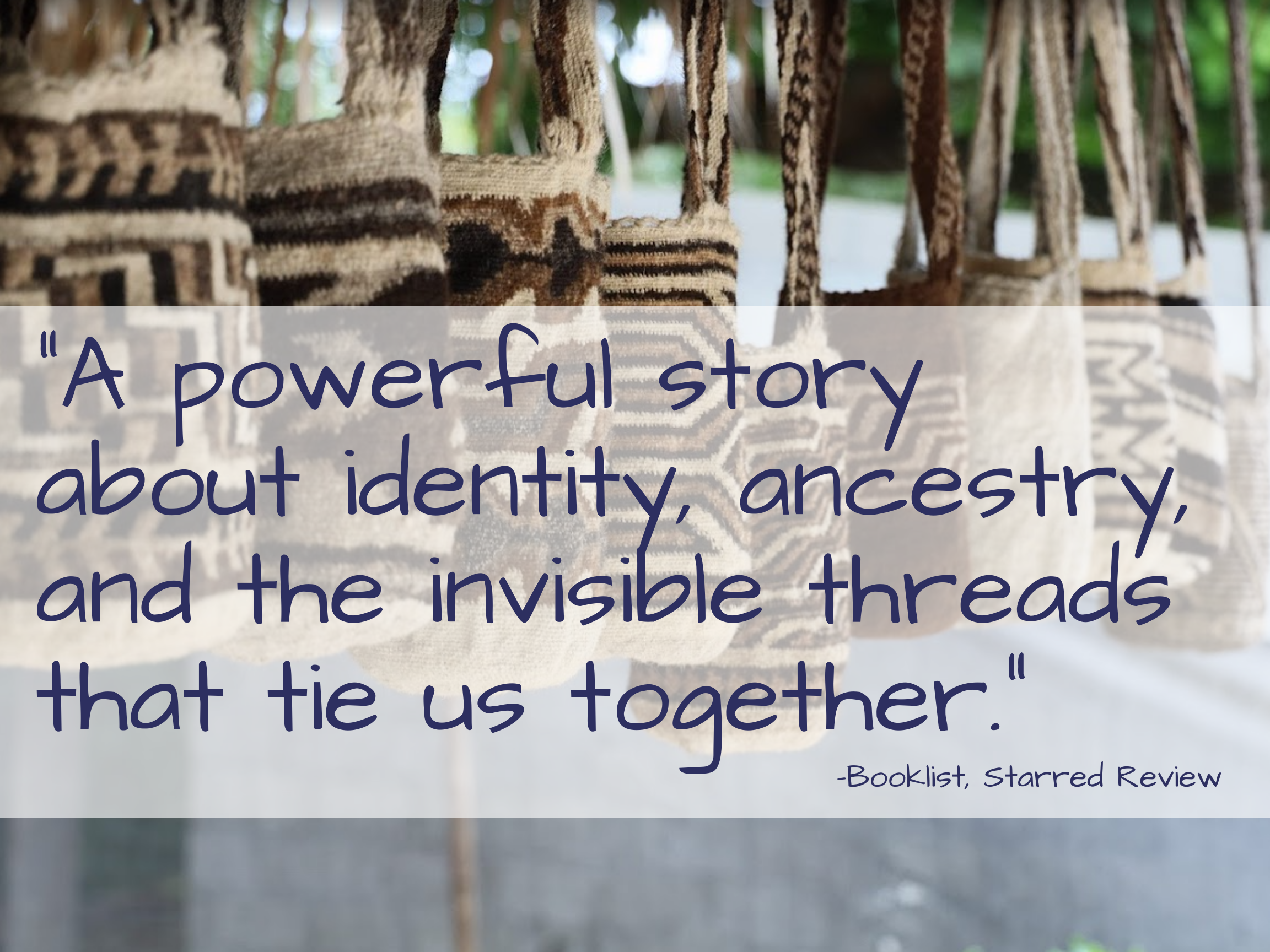 "A powerful story about identity, ancestry, and the invisible threads that tie us together"