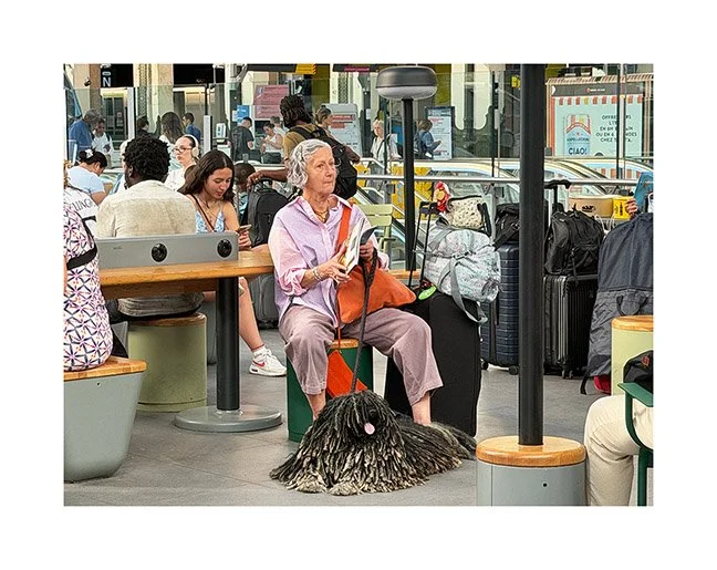 The Commuter and her Puli Lapdog: Exhibited at SXSE Gallery’s 40 Over 40 Show (Juror: Elizabeth Avedon)