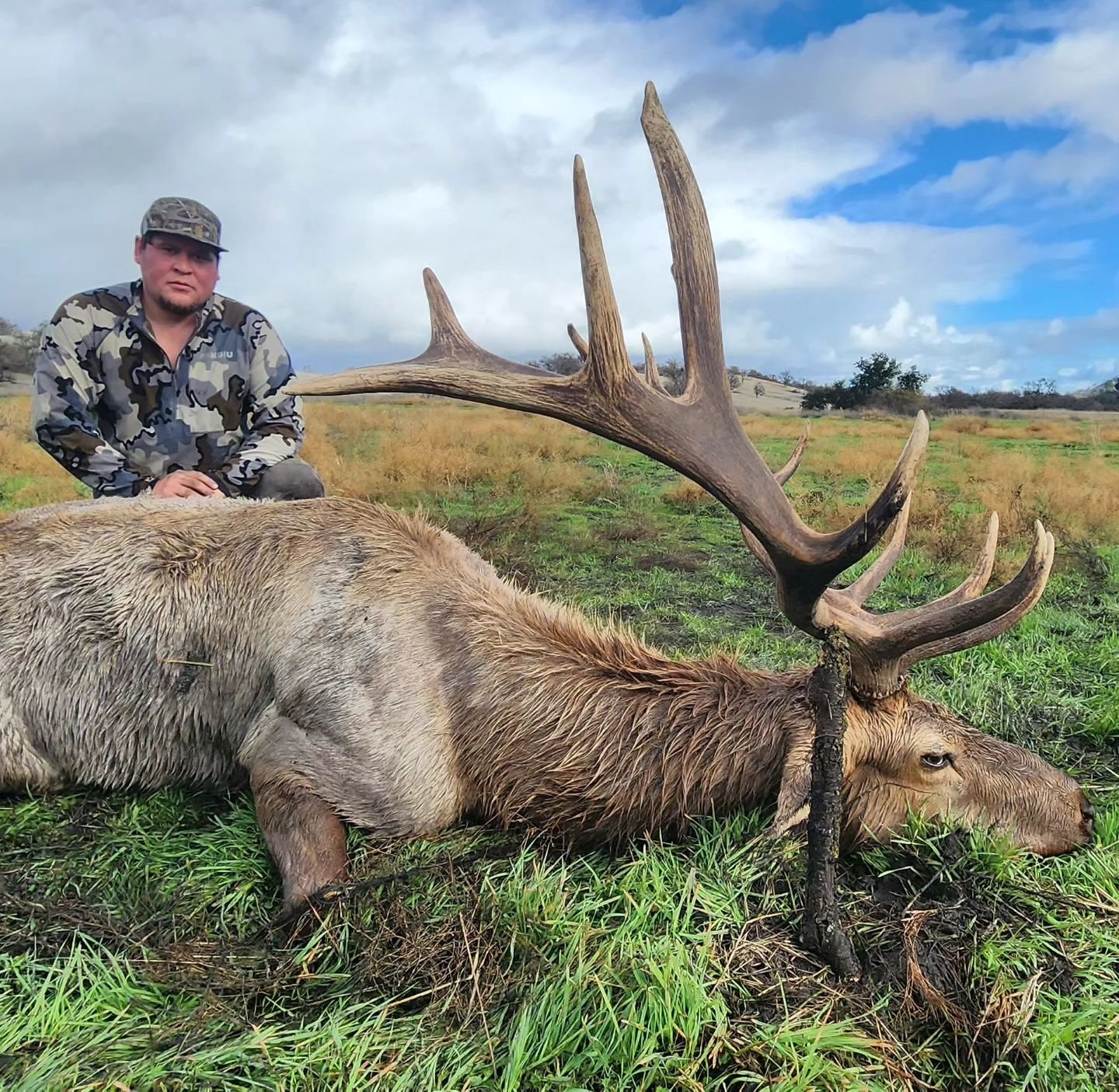 Our Buddy @rob.k_chiefviking with a monster well-earned monster, Tule Bull. Rob put 13 days in on this bull before he was given an opportunity. There is nothing like hearing that gun roar and breaking the silence of such a long hunt. The practice pai