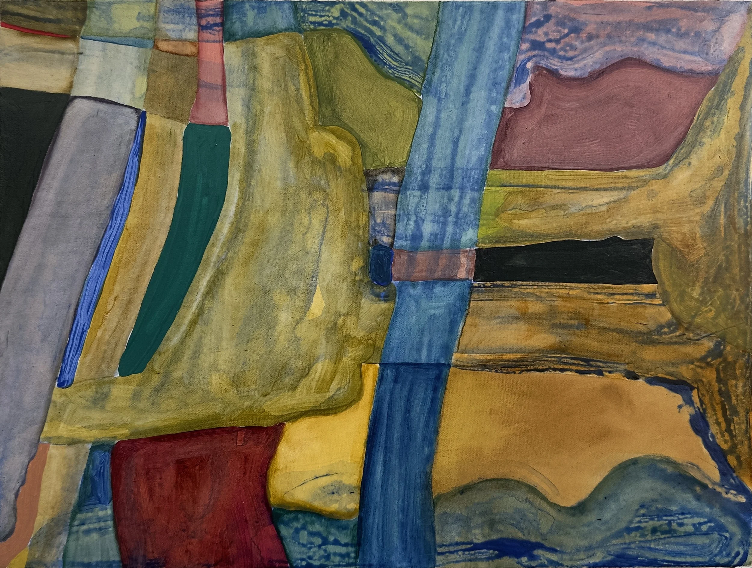 "Westside", oil and acrylic on canvas, 12 x 16 inches, 2025