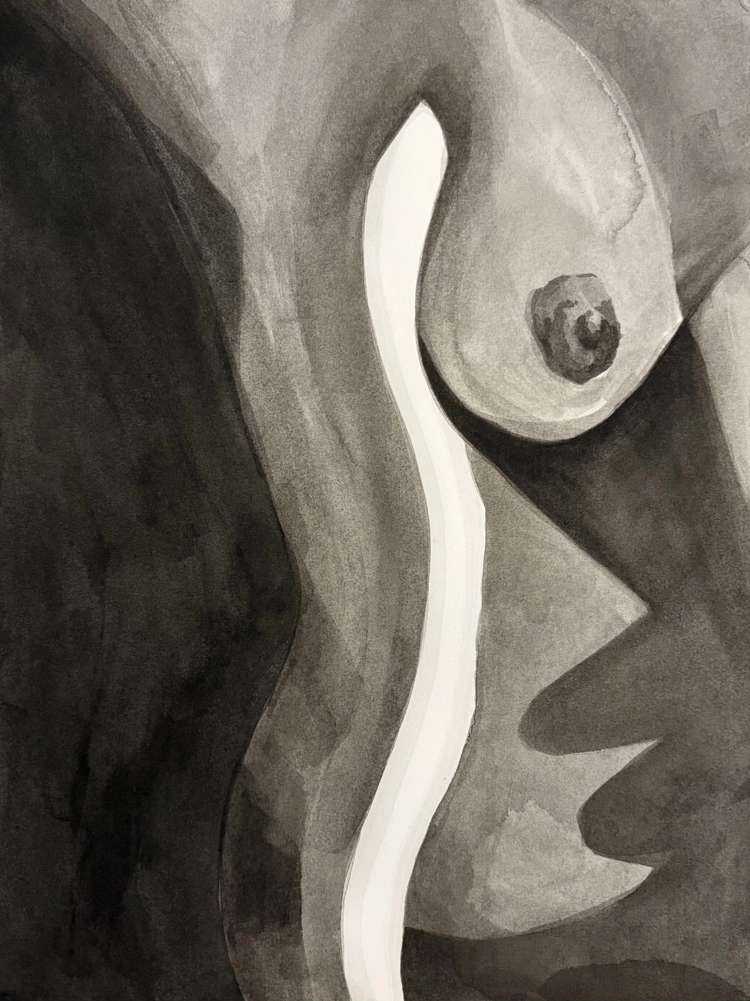 "Untitled", ink on paper, 12 x 9 inches, 2026