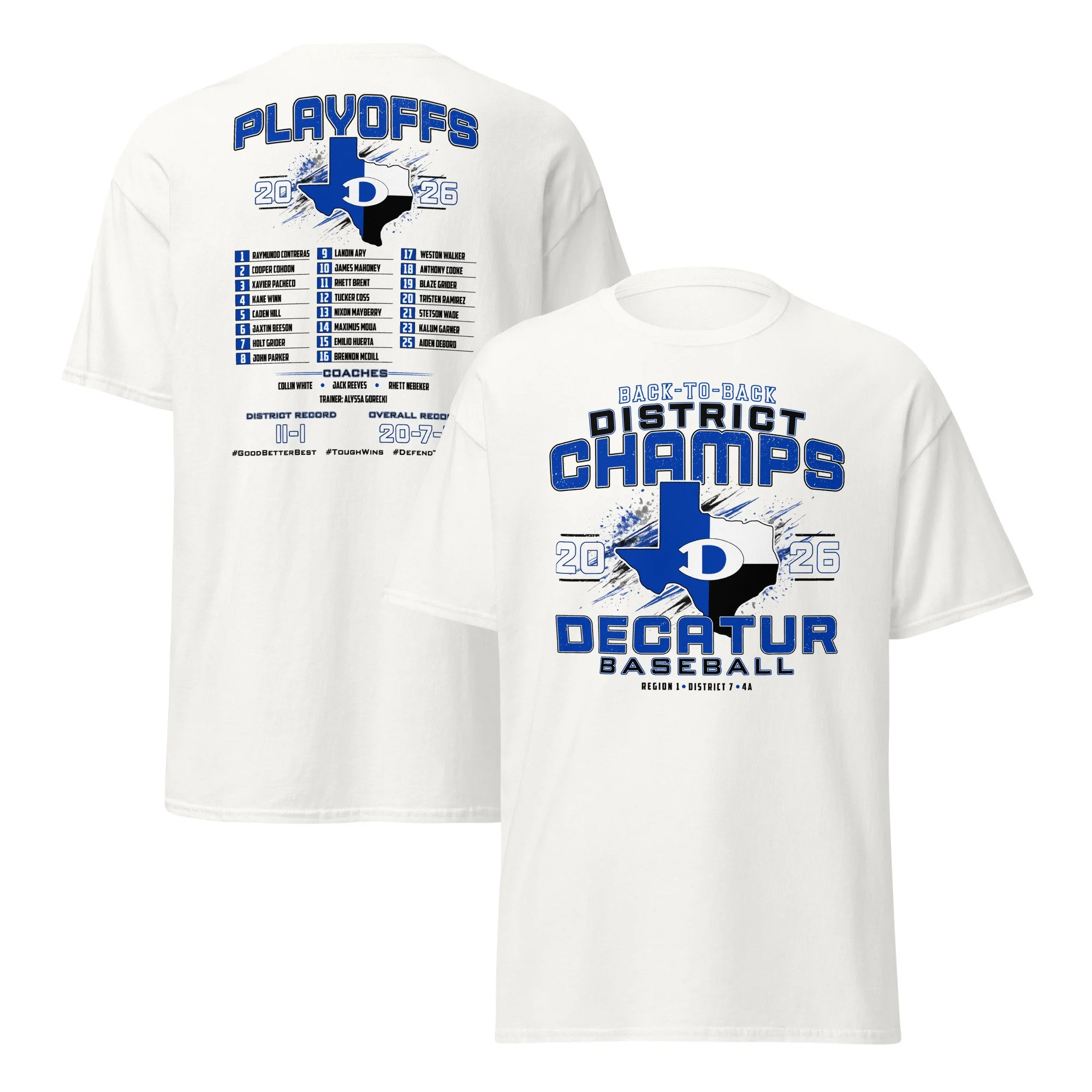 Adult Sizes- Decatur Baseball Playoffs 2026 -T-Shirt, Dri-Fit , Crew Neck & Hoodies