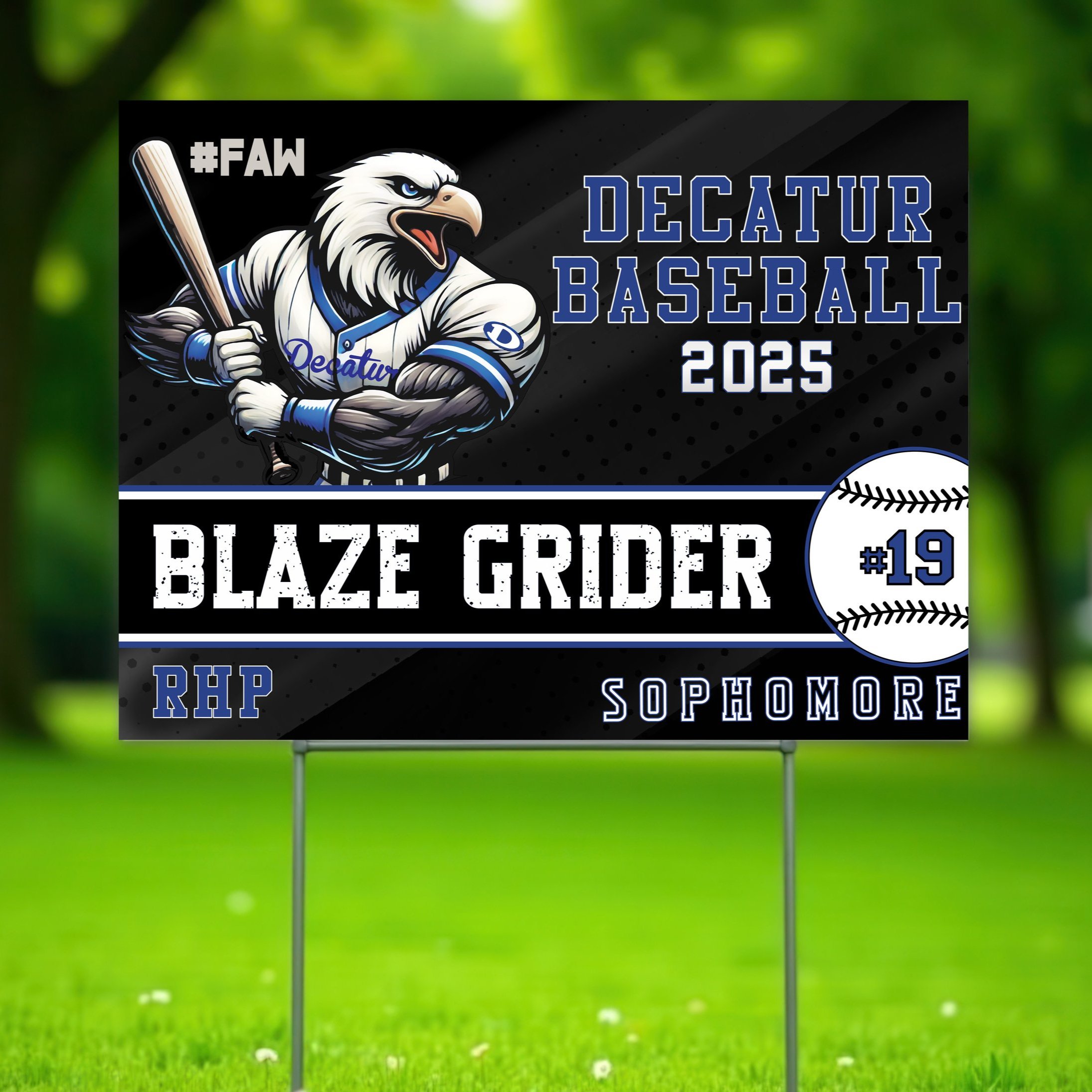 Decatur Eagle Player Yard Sign