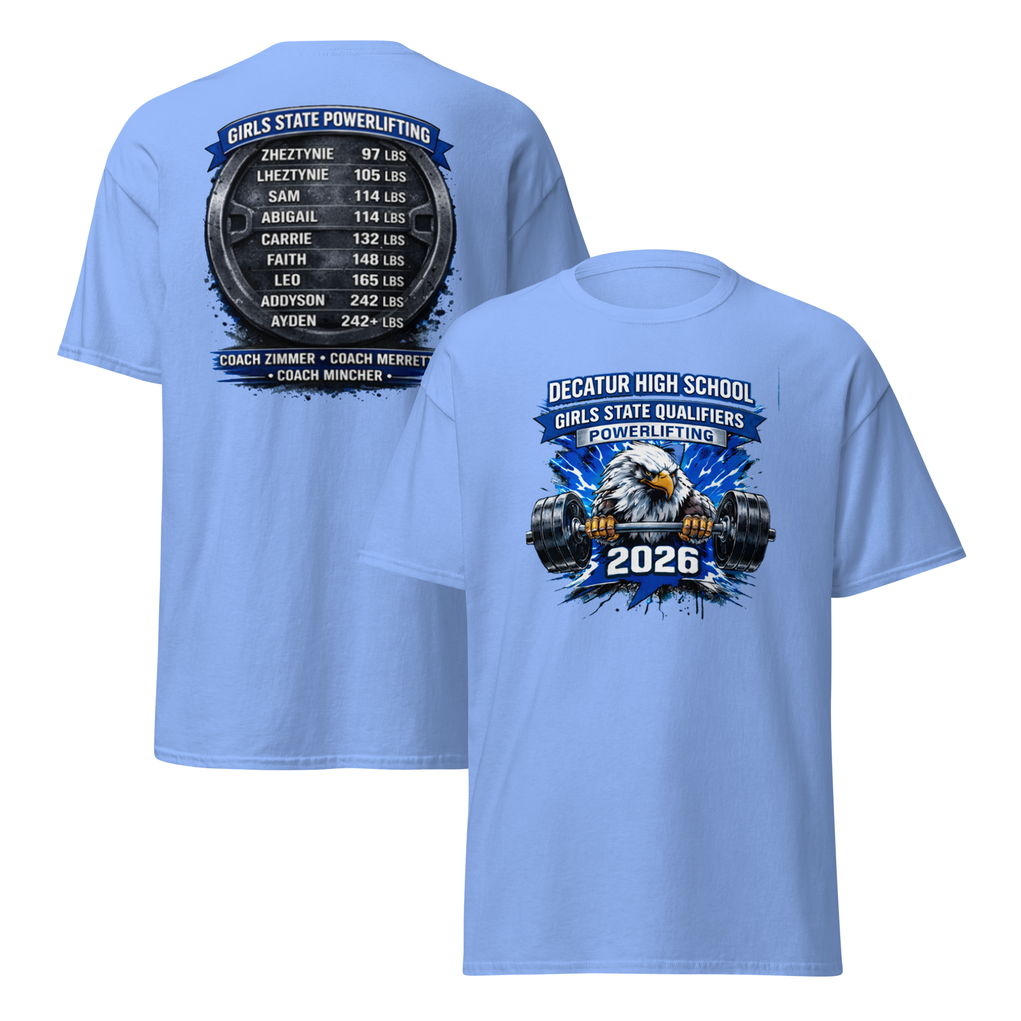 Youth Sizes- Girls Powerlifting State Qualifers