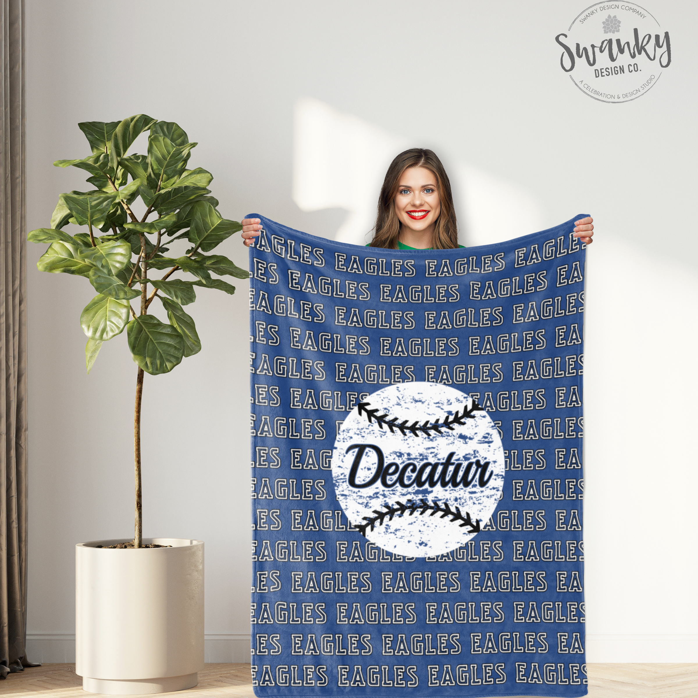 Eagles Baseball Sherpa Blanket