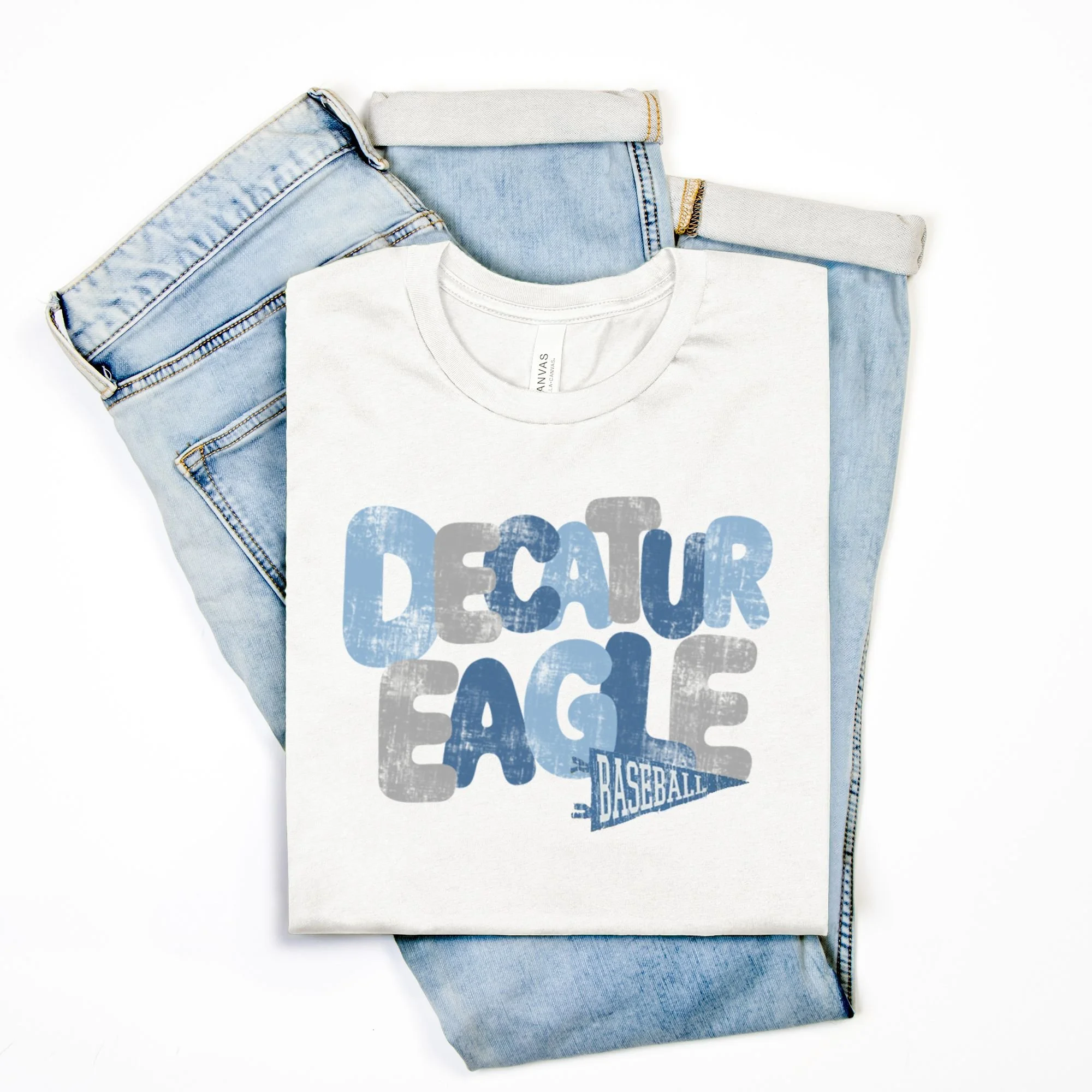 Decatur Eagle Bubble Letter Shirt-Comfort Colors
