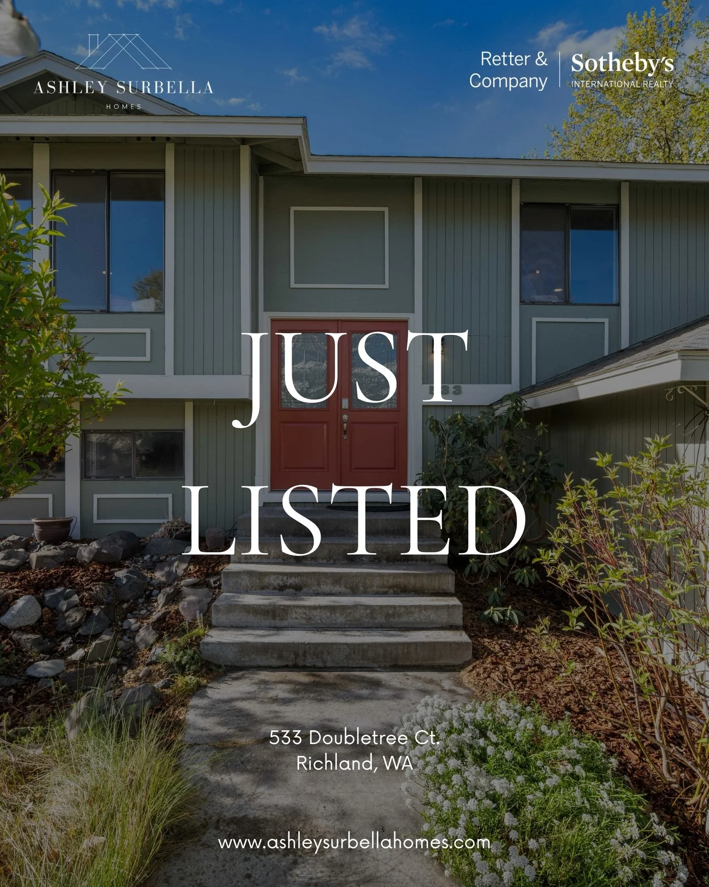 JUST LISTED!

533 Doubletree Ct. Richland, WA

4 bed | 2 bath | 2058 SF 

Offered at $485,000

✔️ New carpet
✔️ Fresh Interior/Exterior paint 
✔️ Quarter acre, fully fenced 
✔️ Open RV parking with curb access 
✔️ Open kitchen/dining/living room
✔️ S