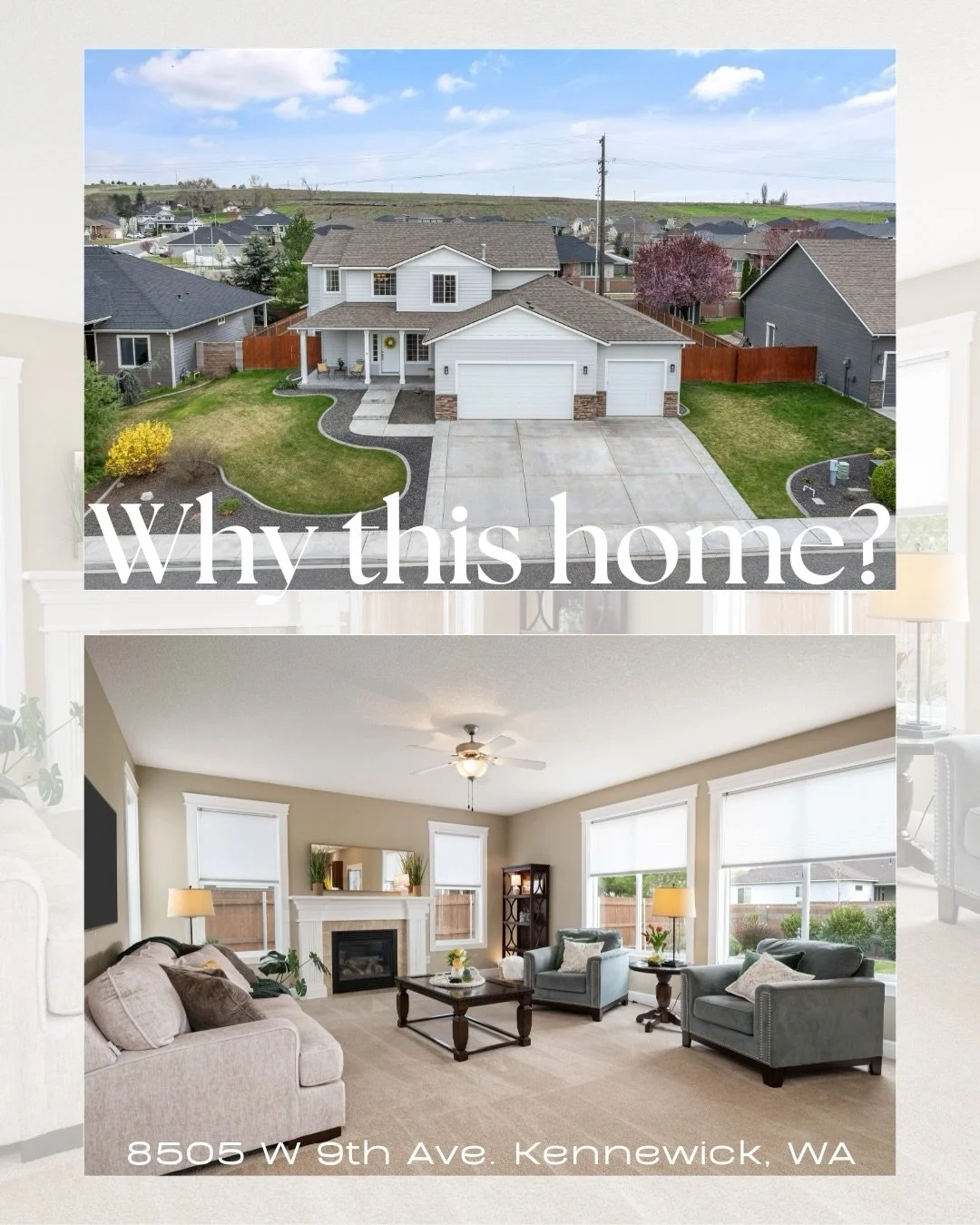 Why this home in Hansen Park? Check it out! 

8505 W 9th Ave. Kennewick, WA 

Offered at $579,900 

4 bed | 3 bath | 2567 SF 

MLS 291693