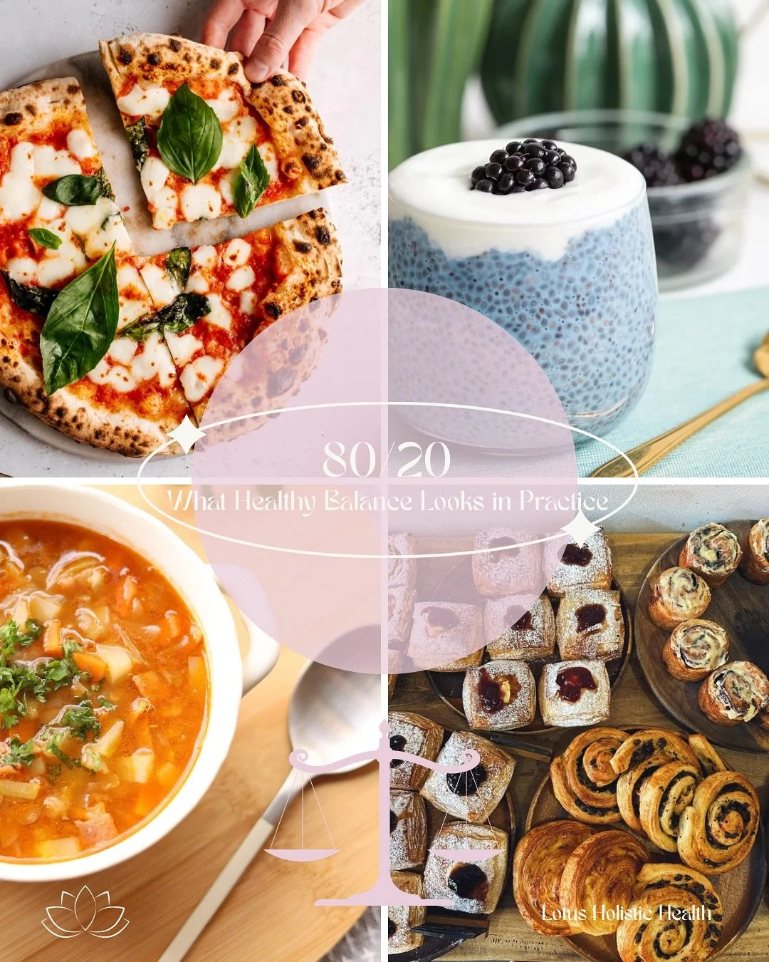 The 80/20 approach gets tossed around a lot,  but what does it actually look like in a day, a week, or a meal? 🥗🍪

I wanted to break it down with specific examples to help better understand balance. Being told to eat 80% nourishing foods can feel v