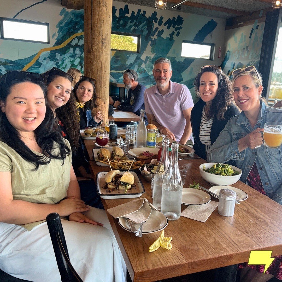 Celebrating lots of good stuff today with lots of good food, the Good Stuff way!! 🥂⁠
We're celebrating a remarkable Q1, new wins, Beth's birthday, and welcoming Sofia back to the team.⁠
⁠
Cheers to all the good things on their way! 💫