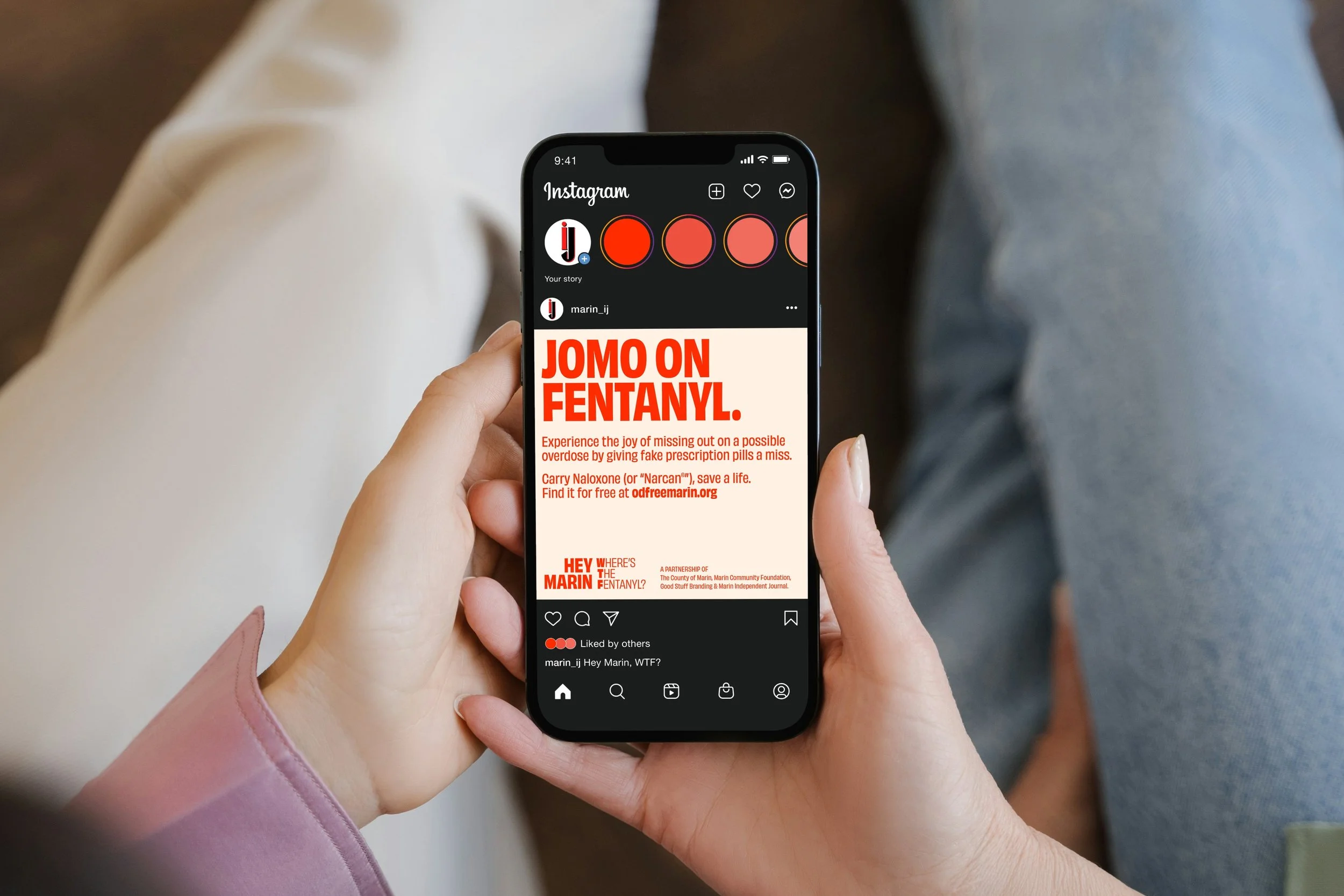 Hey Marin, Where's the Fentanyl? Instagram post.
