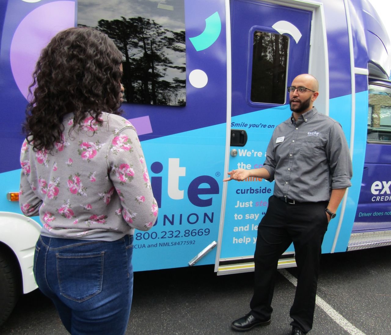 Excite Credit Union van branding