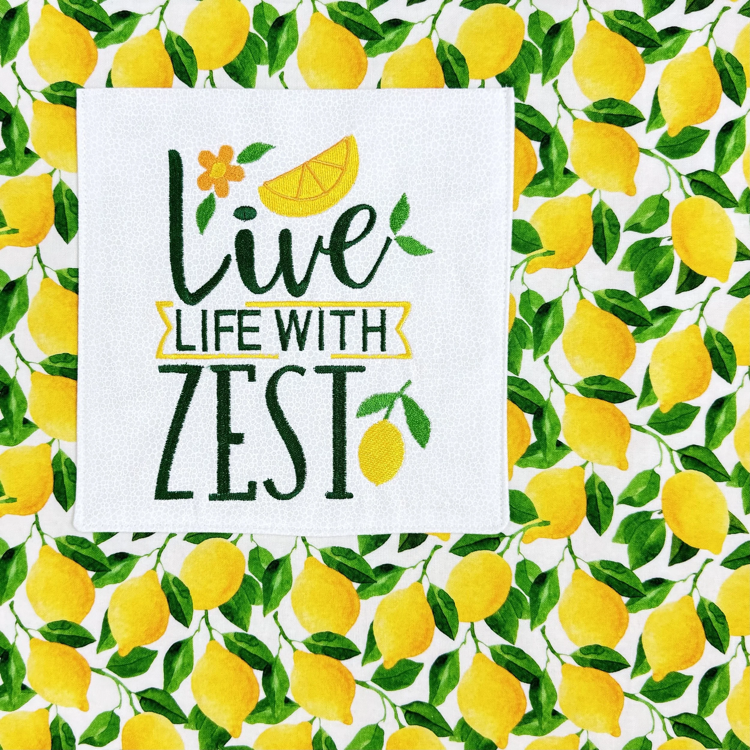 Live Life With Zest Adult Apron embroidered pocket detail.jpeg