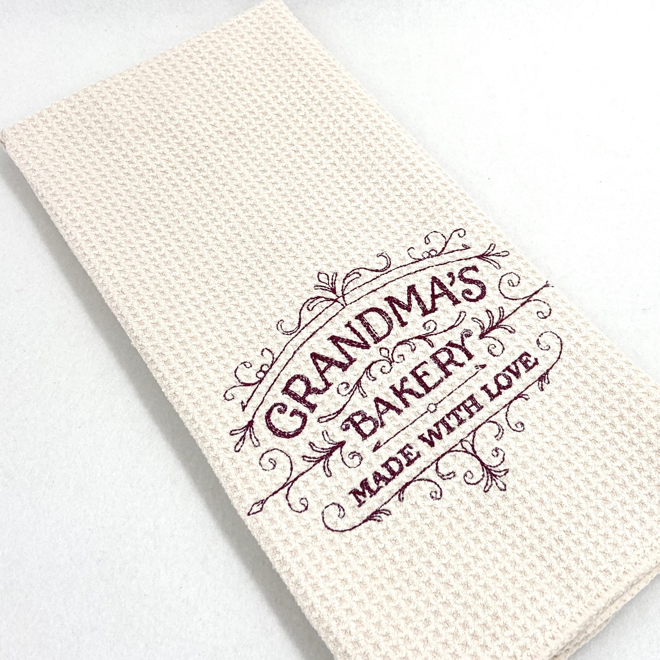 Grandma's Bakery Made with Love Microfiber Towel
