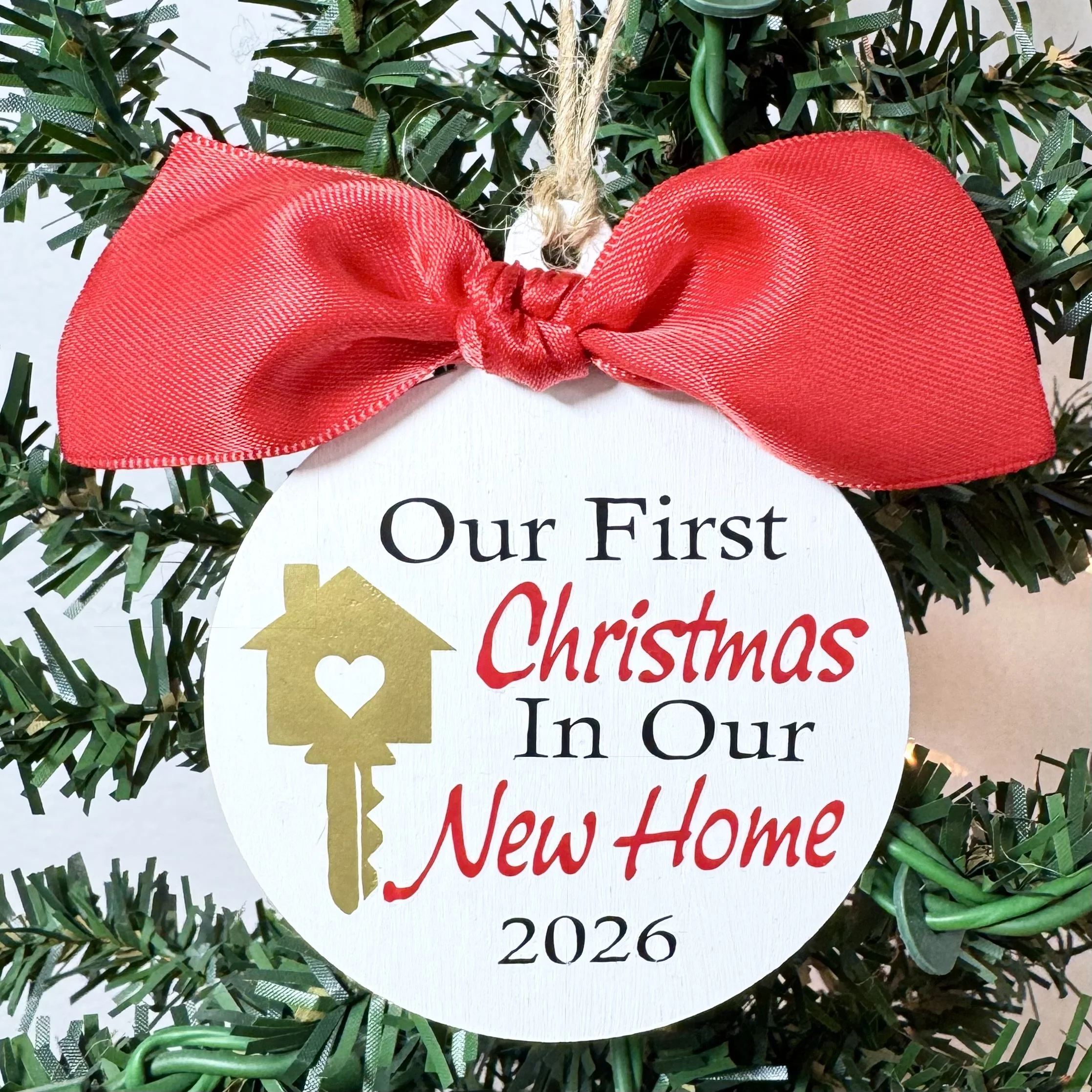 Our First Christmas In Our New Home Christmas Ornament - White