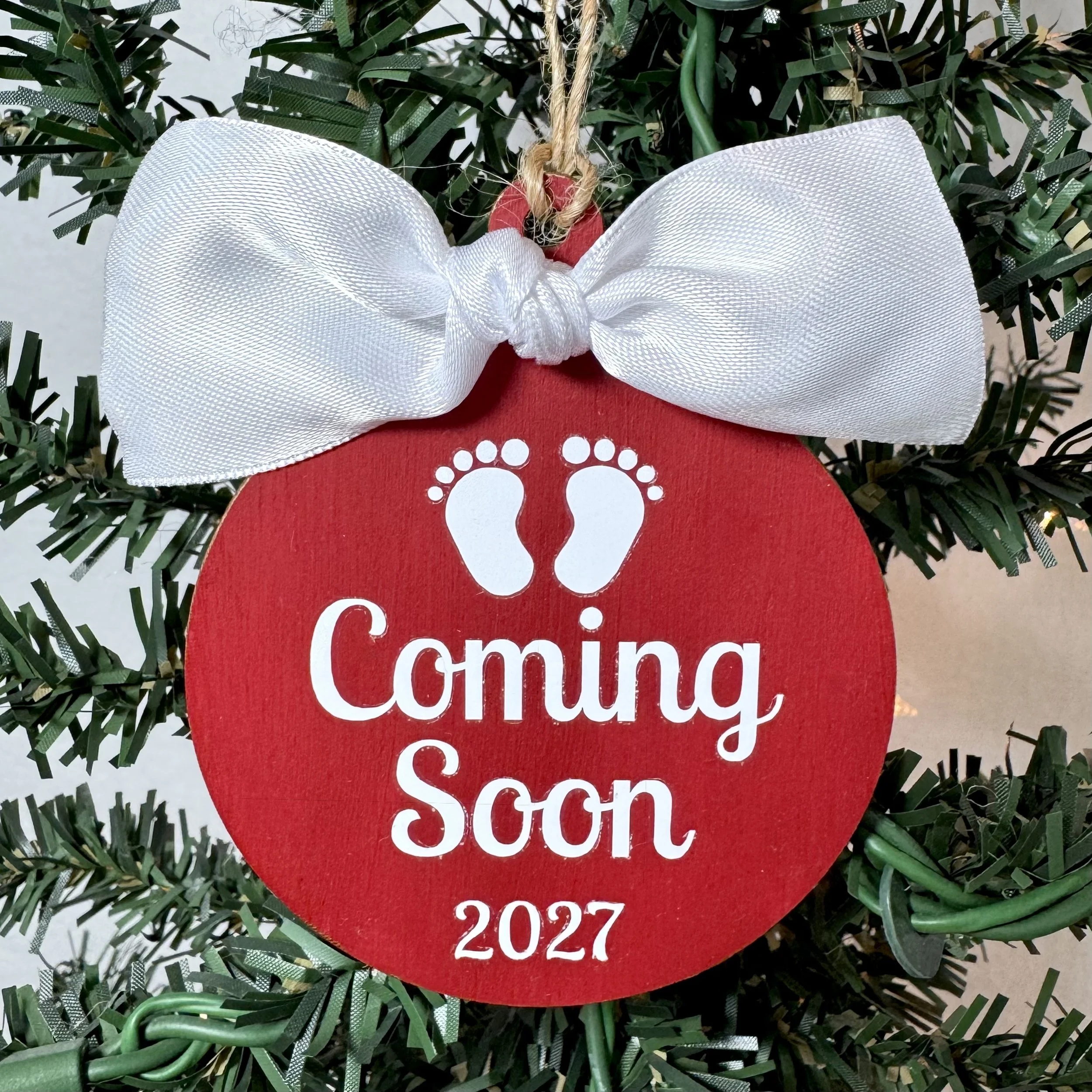 Baby Coming Soon 2027 pregnancy Christmas ornament.jpeg