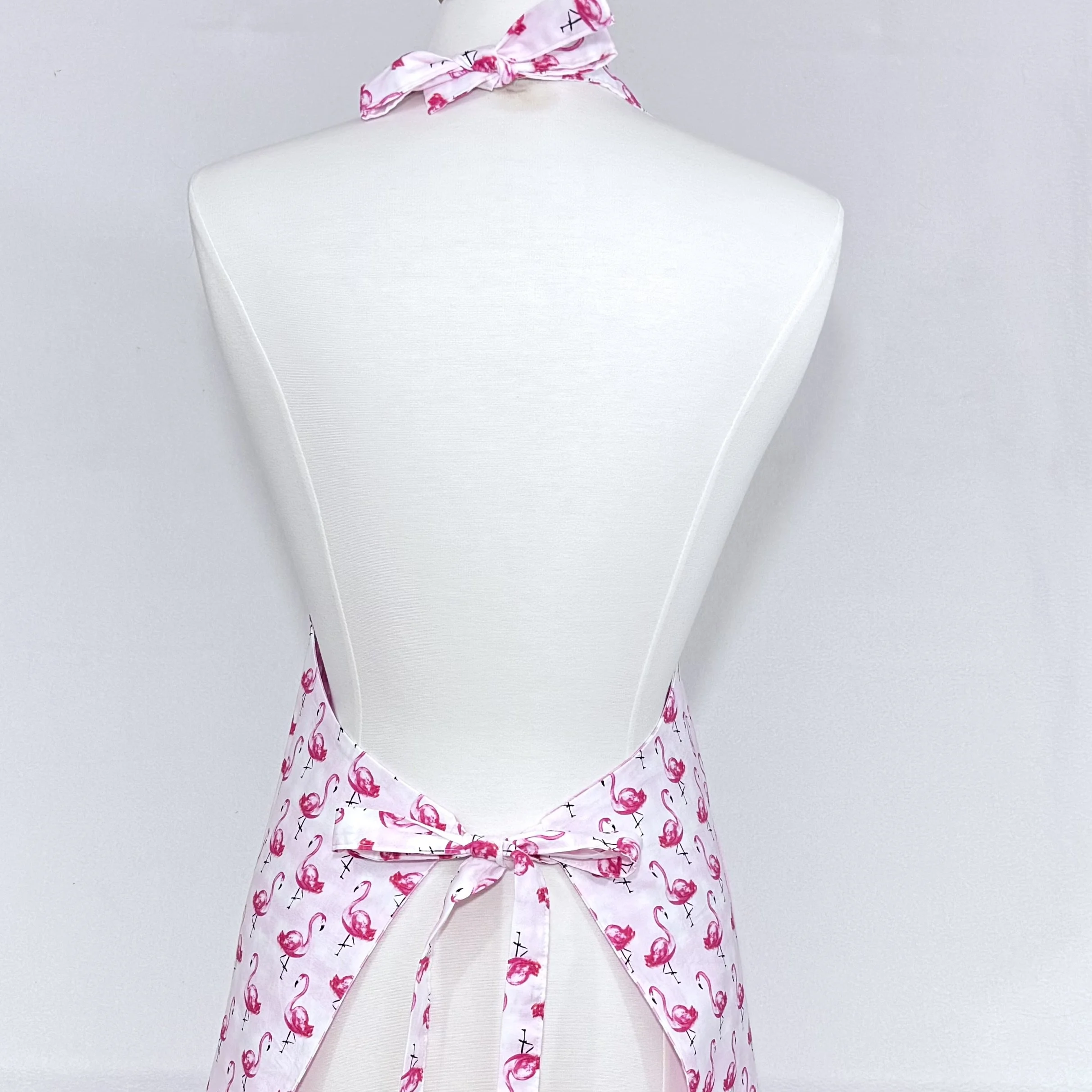 Flamazing Flamingo adult apron ties.jpeg