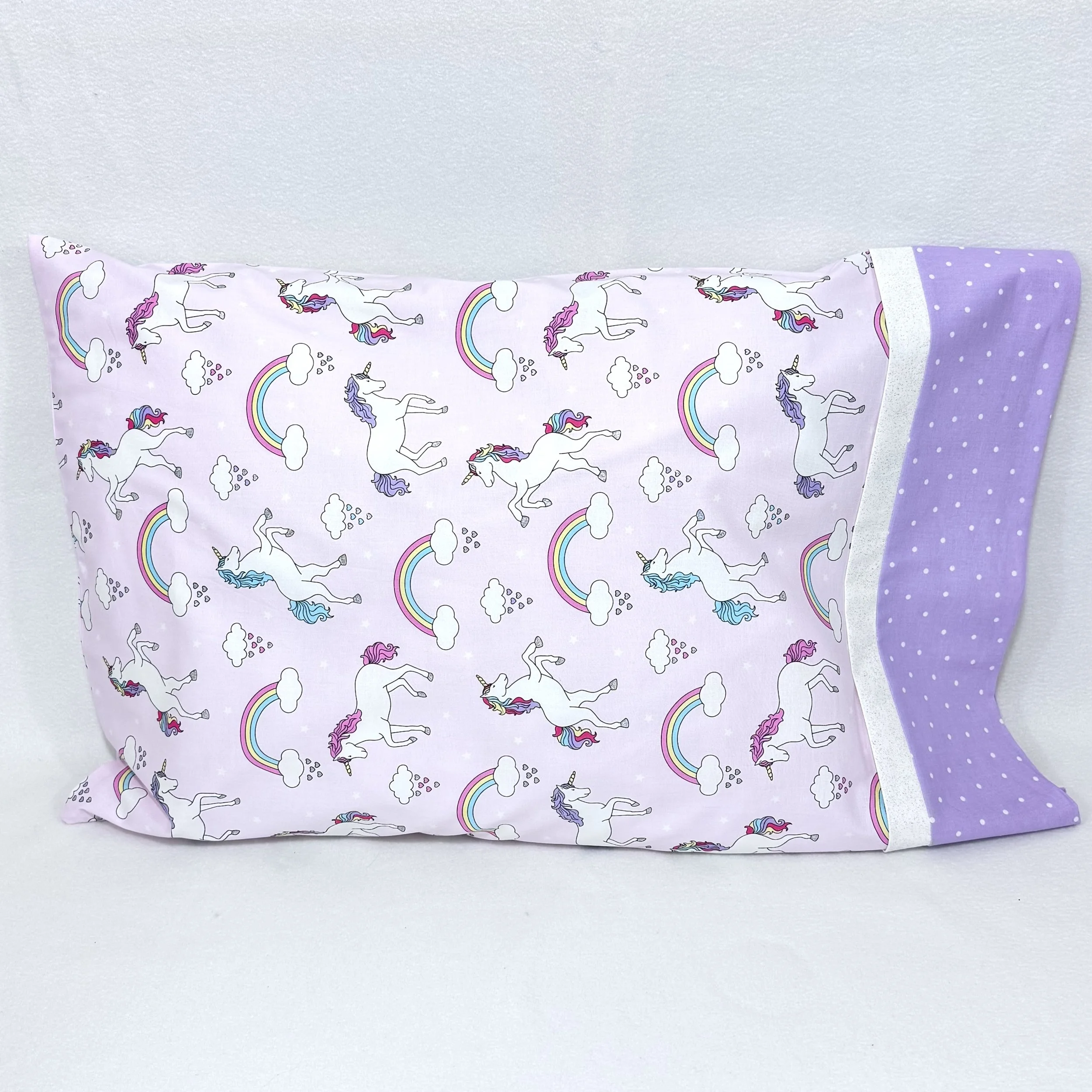 Unicorn Rainbow Pillowcase on Pillow.jpeg