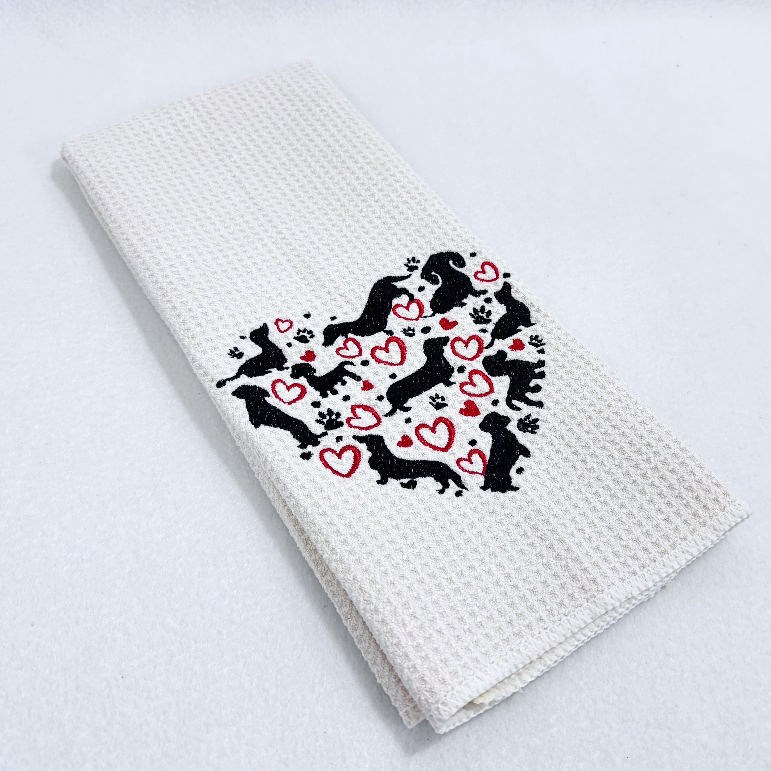 Dachshund Heart Embroidered Kitchen Towel.jpeg