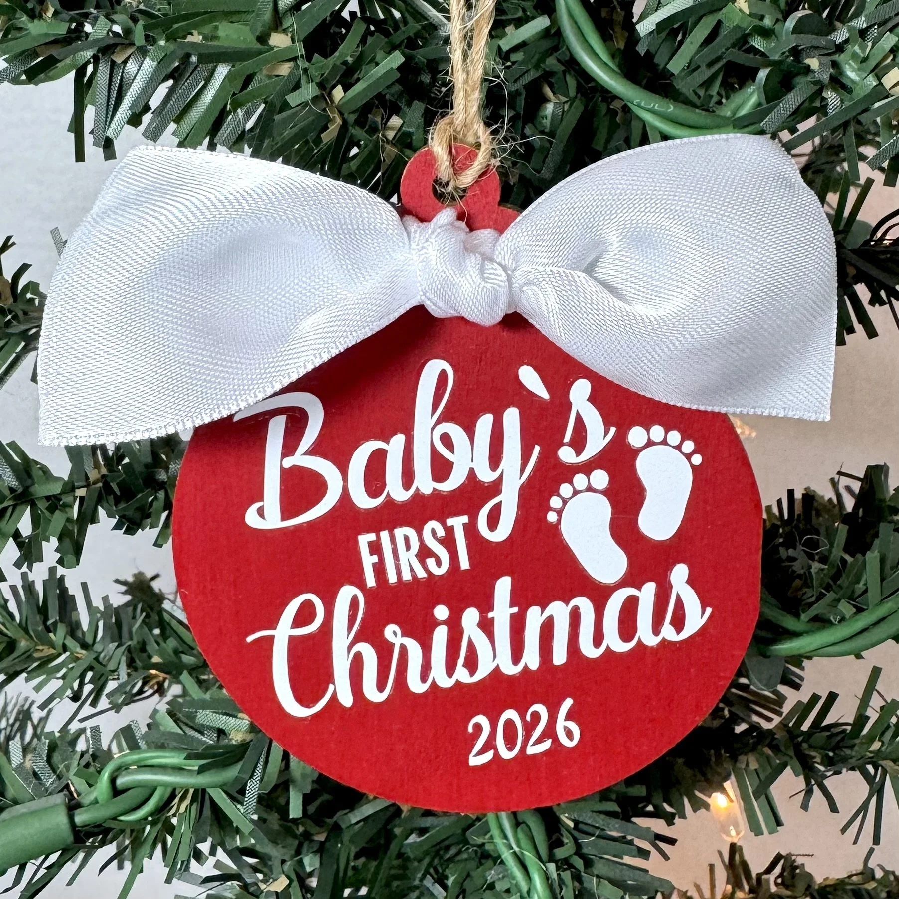 Baby's First Christmas Ornament - Customizable