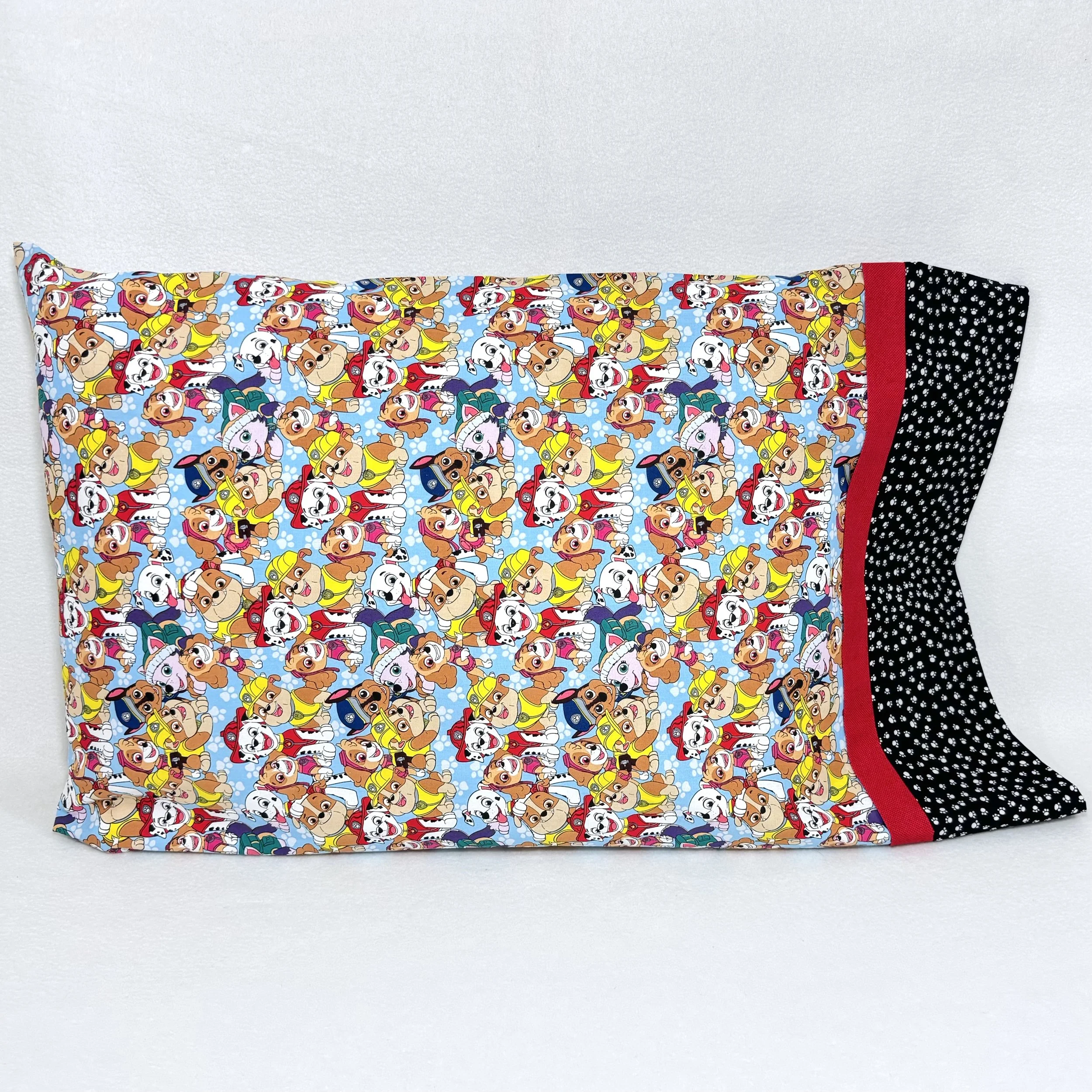 Paw Patrol Pillowcase on pillow.jpeg