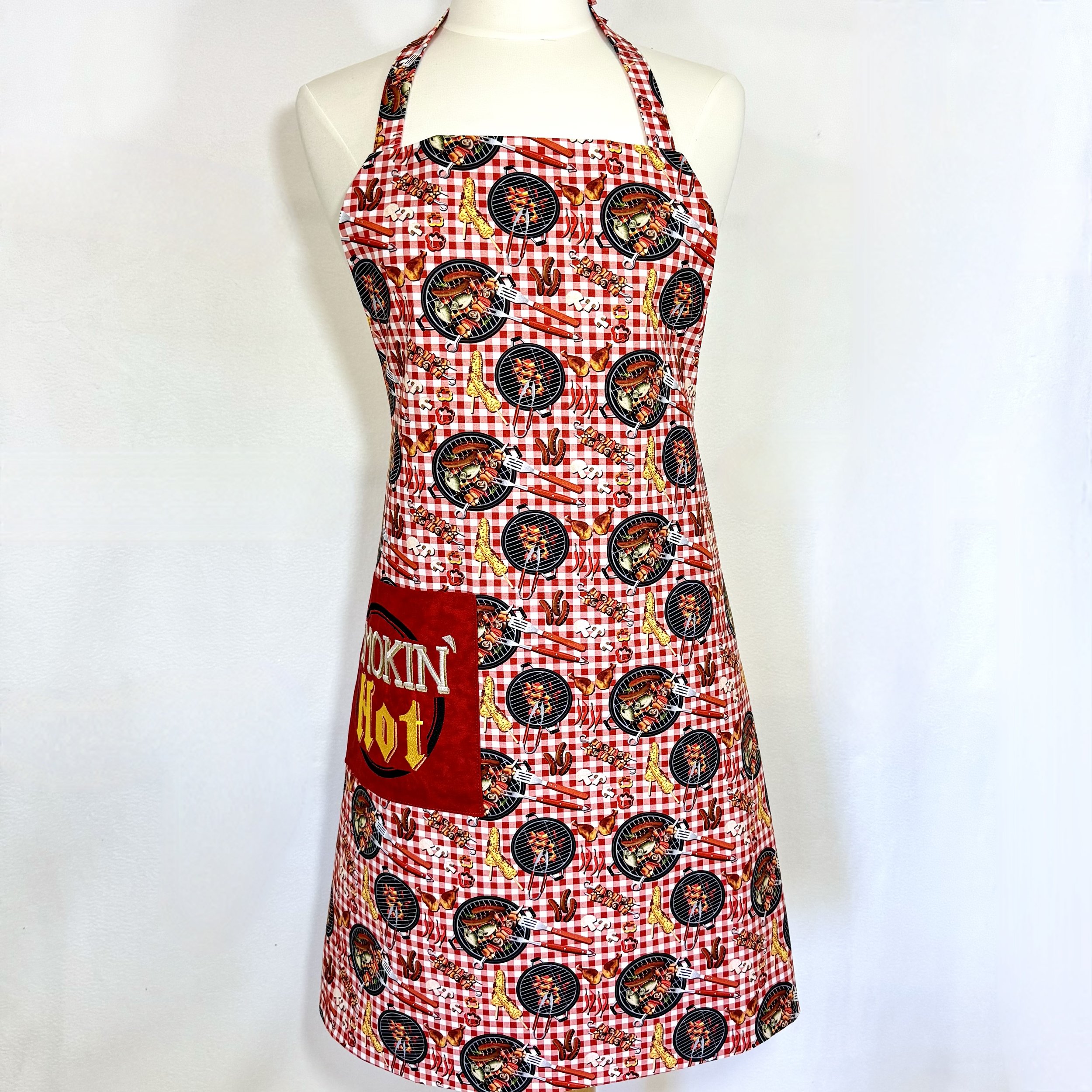 Smokin' Hot BBQ adult apron front.jpeg