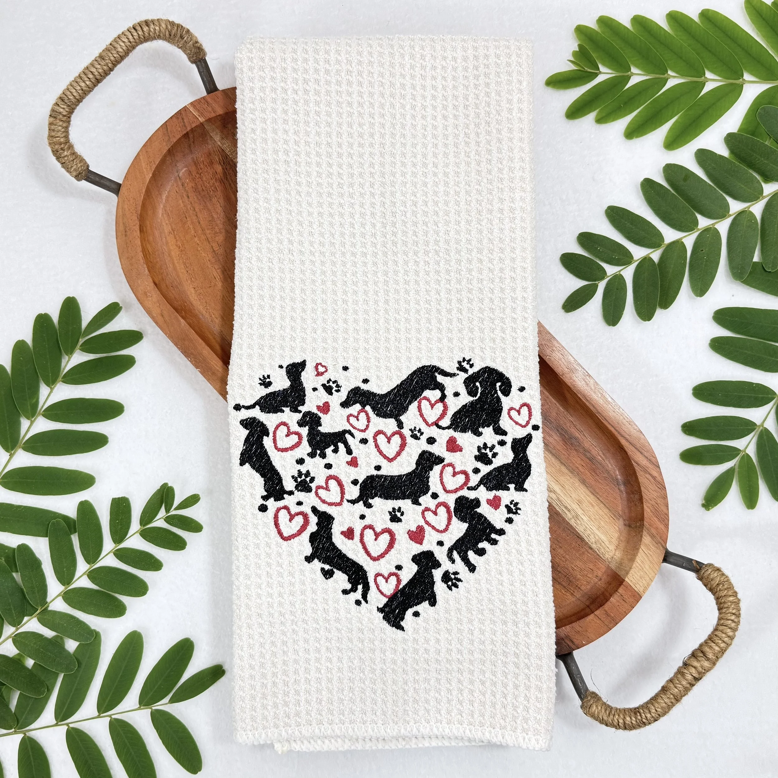 Dachshund Heart Embroidered Kitchen Towel 2.jpeg