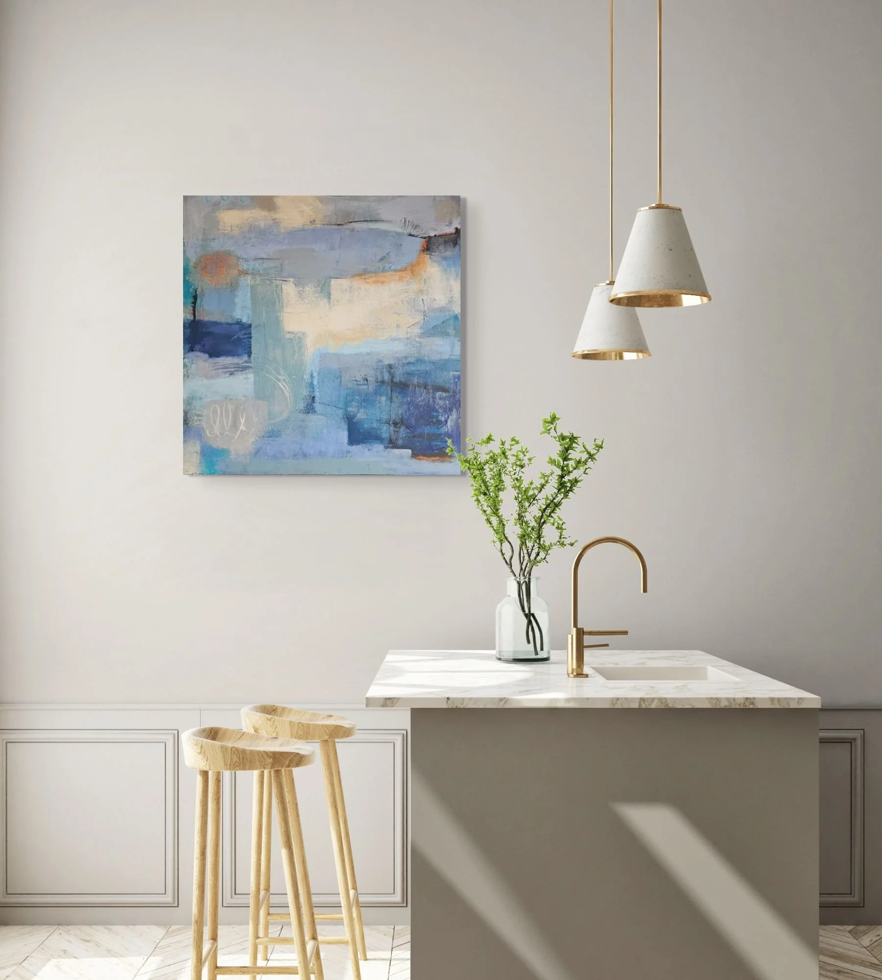 Between Shore and Sky (30 X30)