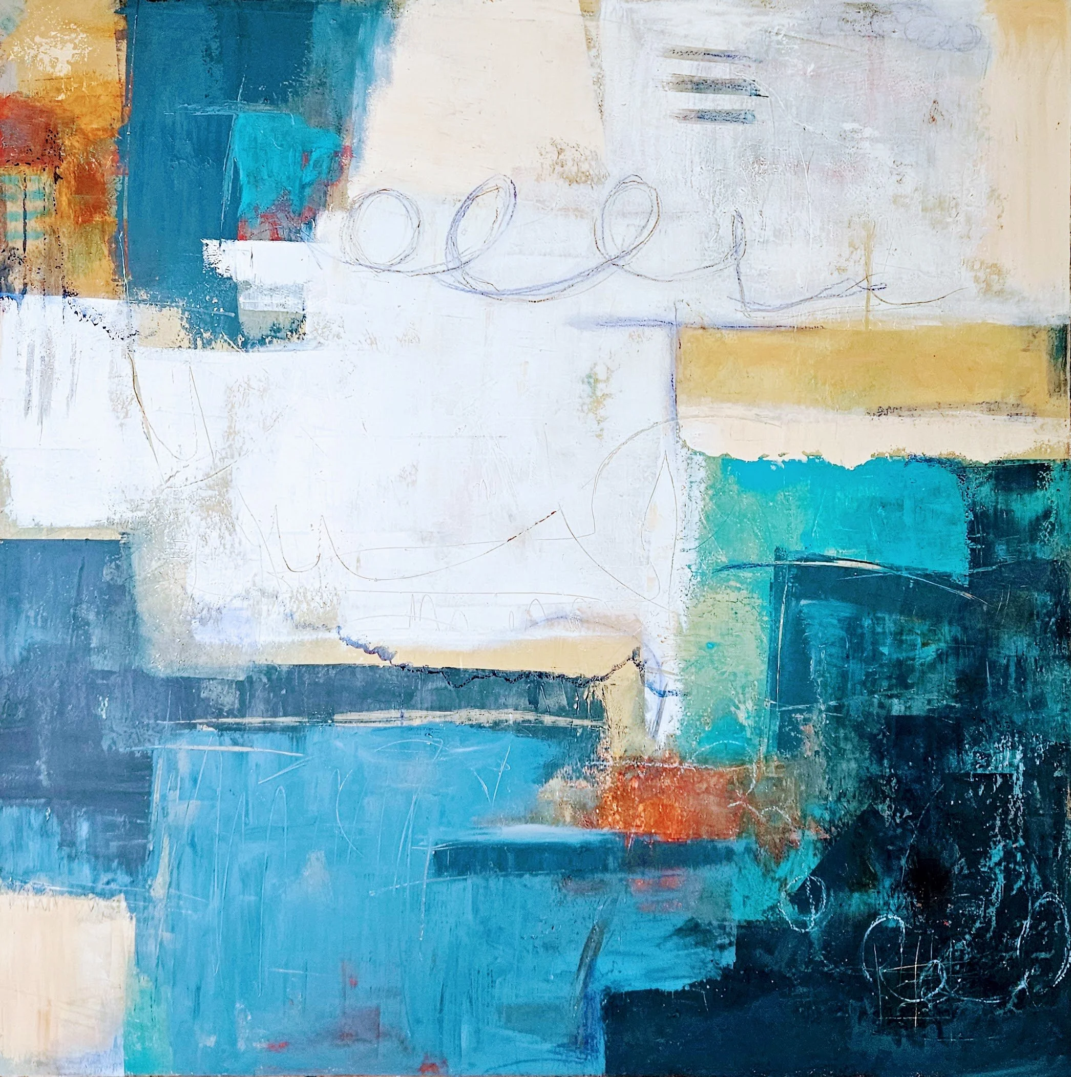 Turquoise Day Salish Sea (36 X 36)