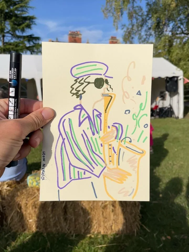 Loose sketches from Dentfest yesterday. Love how our village comes to life once a year with Music and festive activities