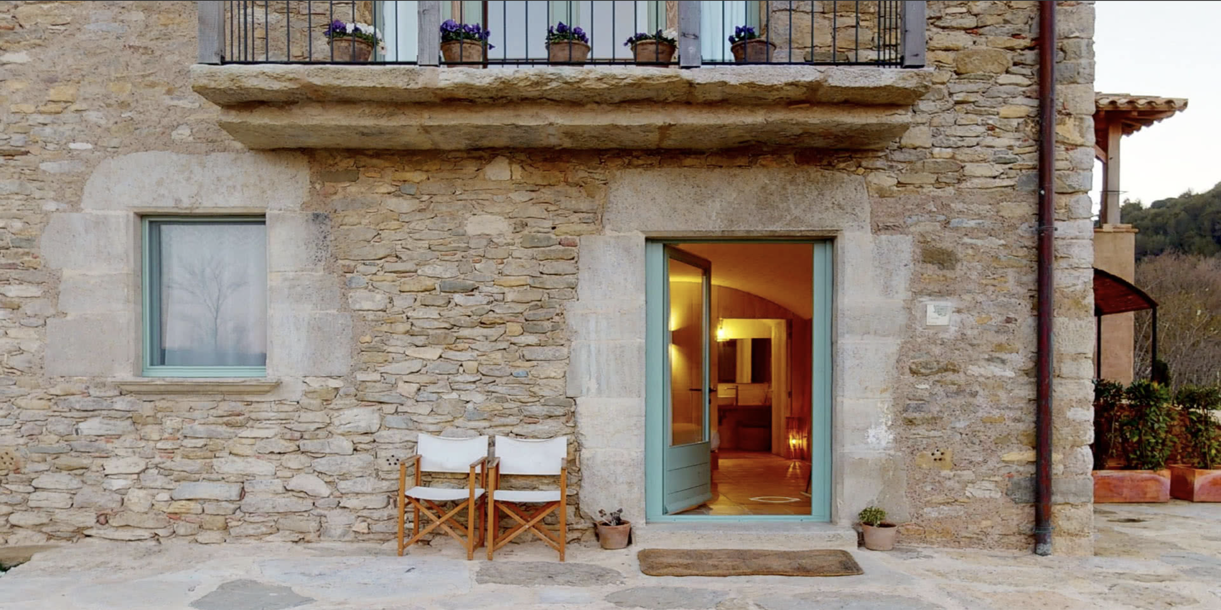  CAN BUCH  is a 100% self-sufficient eco-hotel and spa located in a restored 17th-century farmhouse in Catalonia, Spain. It runs entirely on renewable energy and harvested rainwater.