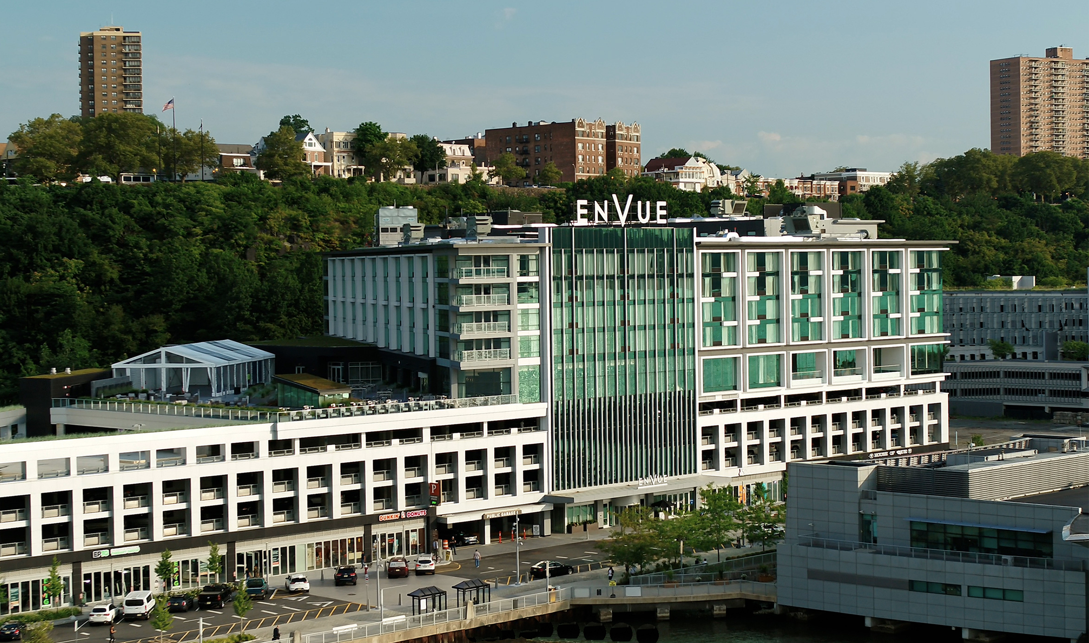  THE ENVUE  is a boutique luxury hotel, part of the Marriott EnVue Autograph Collection, located on the Hudson River waterfront in Weehawken, New Jersey, directly across from Manhattan.