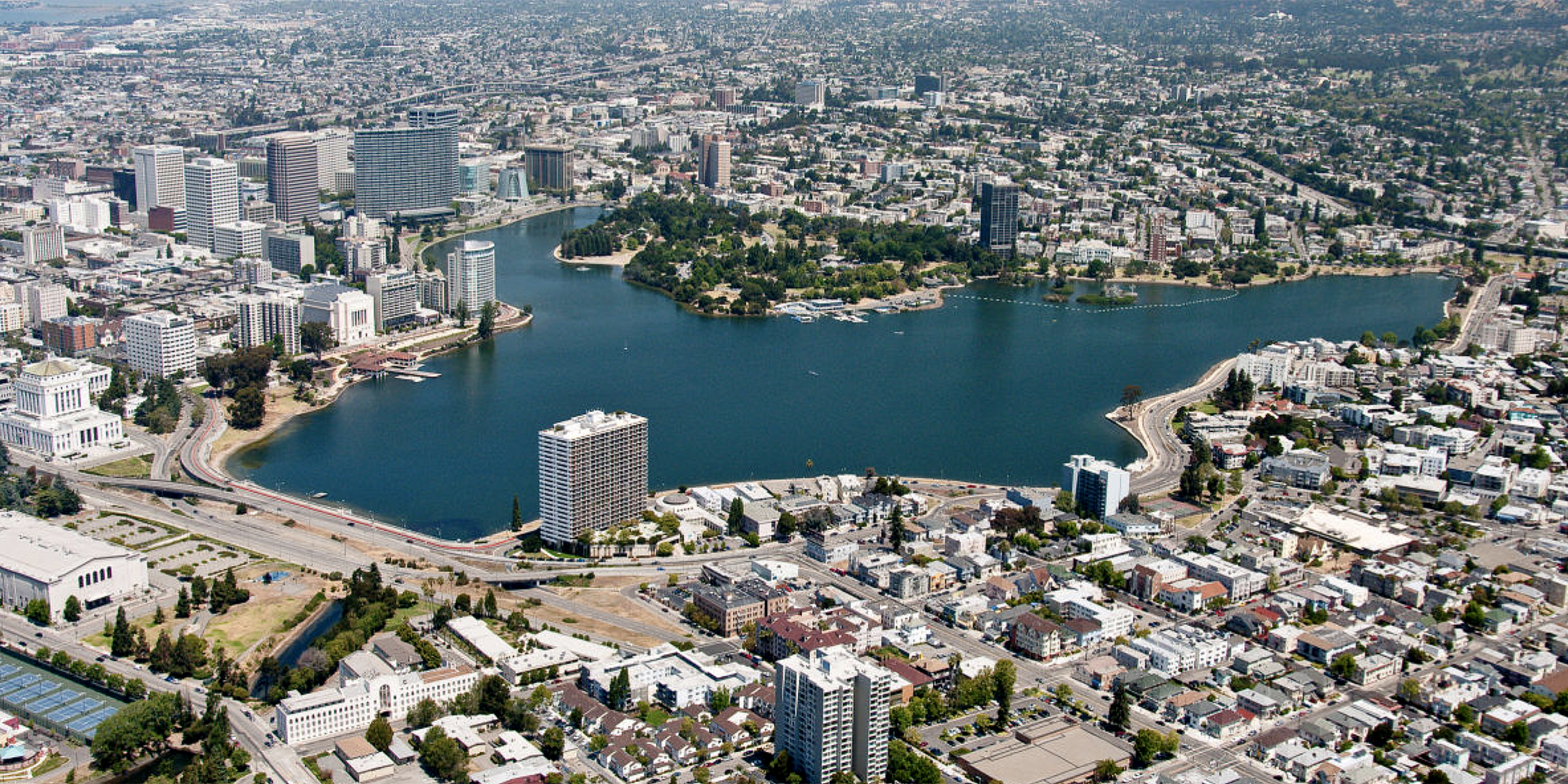  MERRIT LAKE  is a  historical development zone located in a large tidal lagoon basin in the center of Oakland, California.  