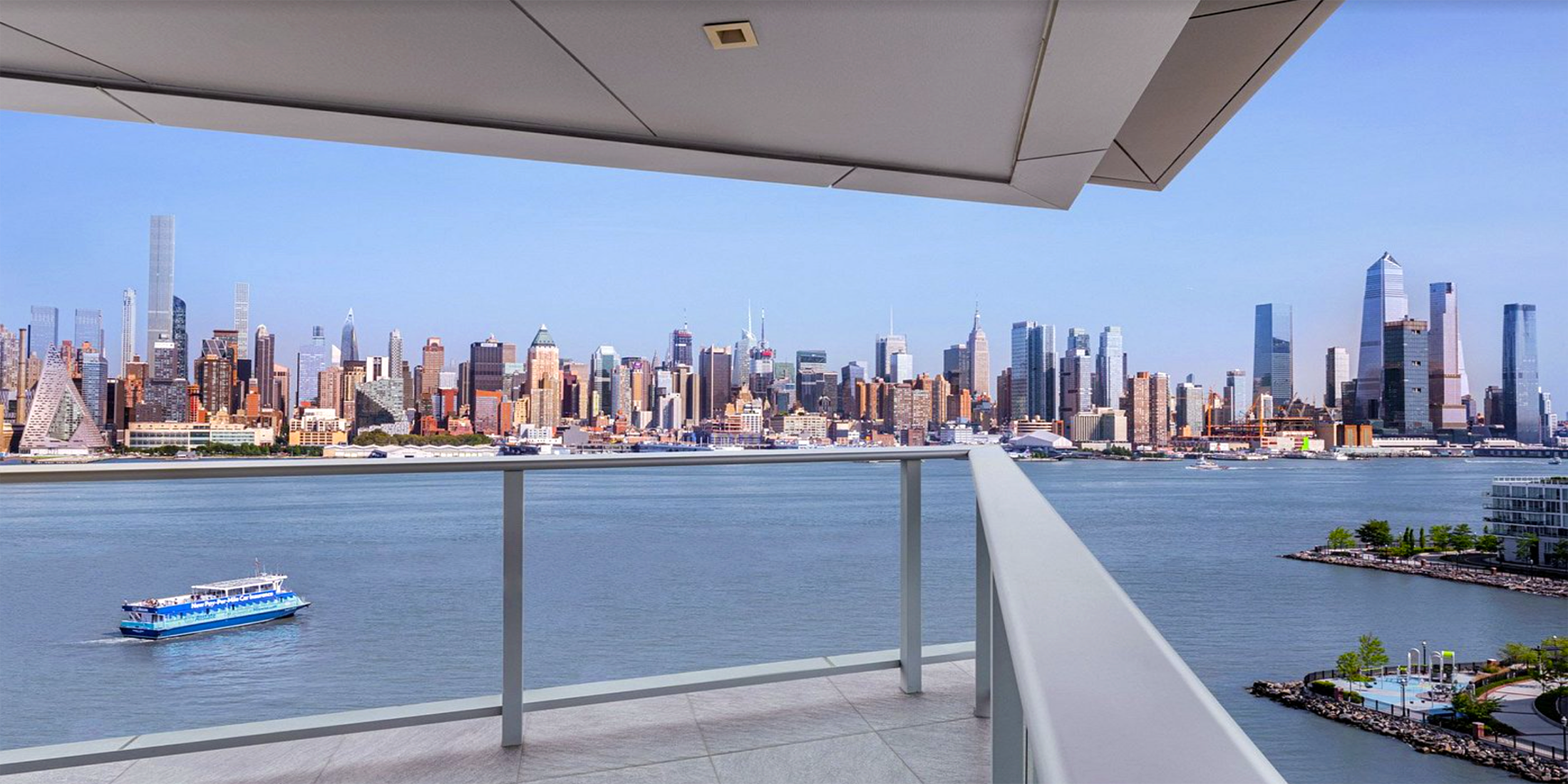  THE ENVUE  is a boutique luxury hotel, part of the Marriott EnVue Autograph Collection, located on the Hudson River waterfront in Weehawken, New Jersey, directly across from Manhattan.