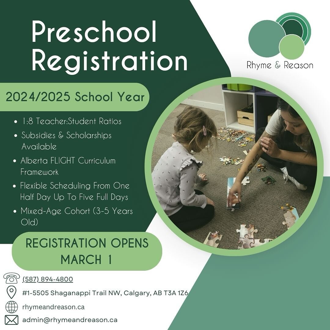 It&rsquo;s almost that time of the year&hellip; we&rsquo;ll be publicly opening up our registration in 5 days! We appreciate everyone&rsquo;s patience! 

For more information about our program, you can visit our website!

#yycpreschool #earlychildhoo