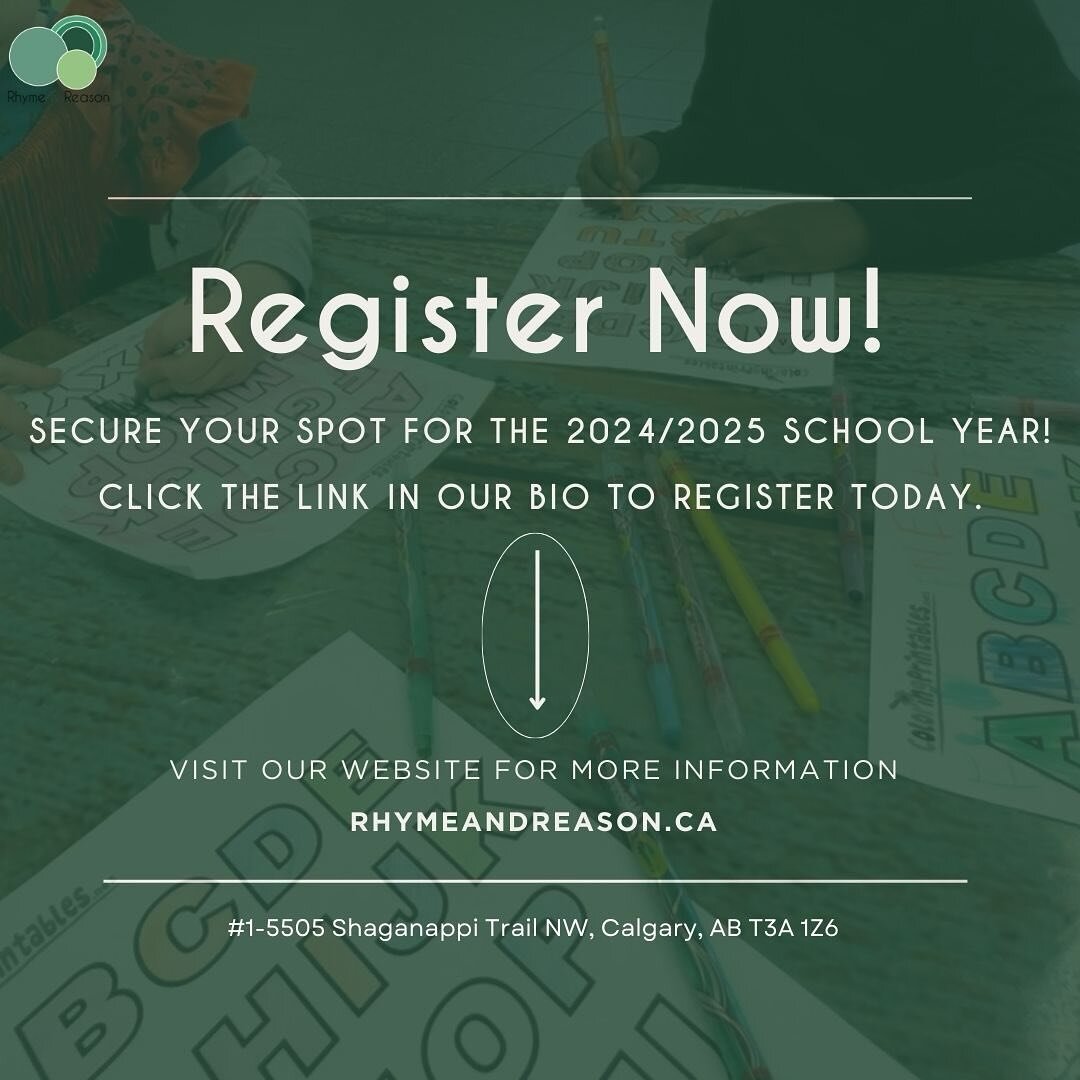Registration is officially open! Click the link in our bio or visit our website to save your spot!

#yycpreschool #preschoolyyc #earlychildhoodeducation #early learning activities